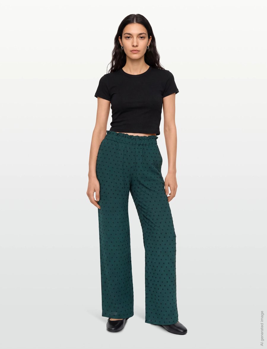 A-View - Sif pants - hose mit geradem bein - 858 dark green - 0