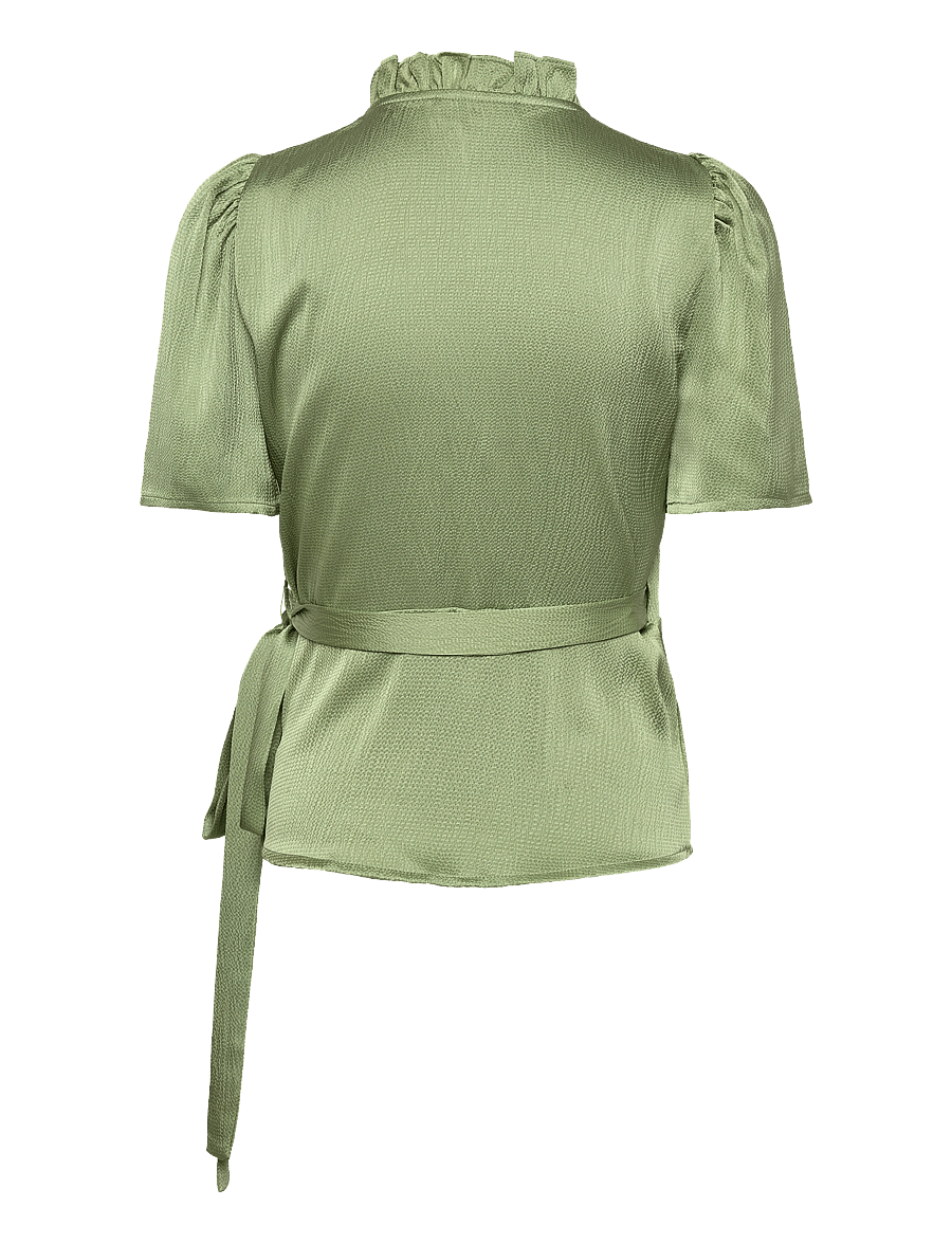 A-View - Peony blouse - kurzärmelige blusen - dusty green - 2