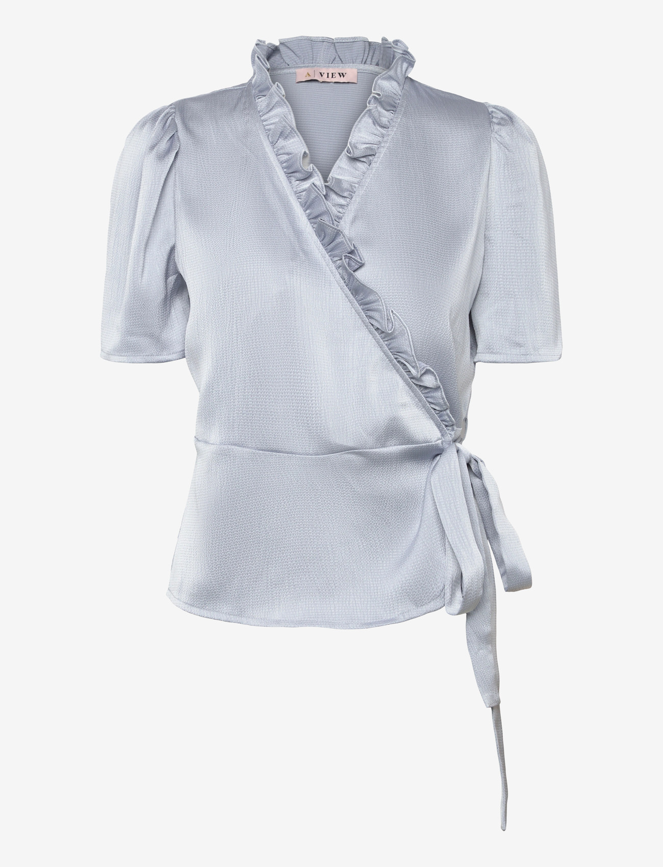 A-View - Peony blouse - short-sleeved blouses - light blue - 0