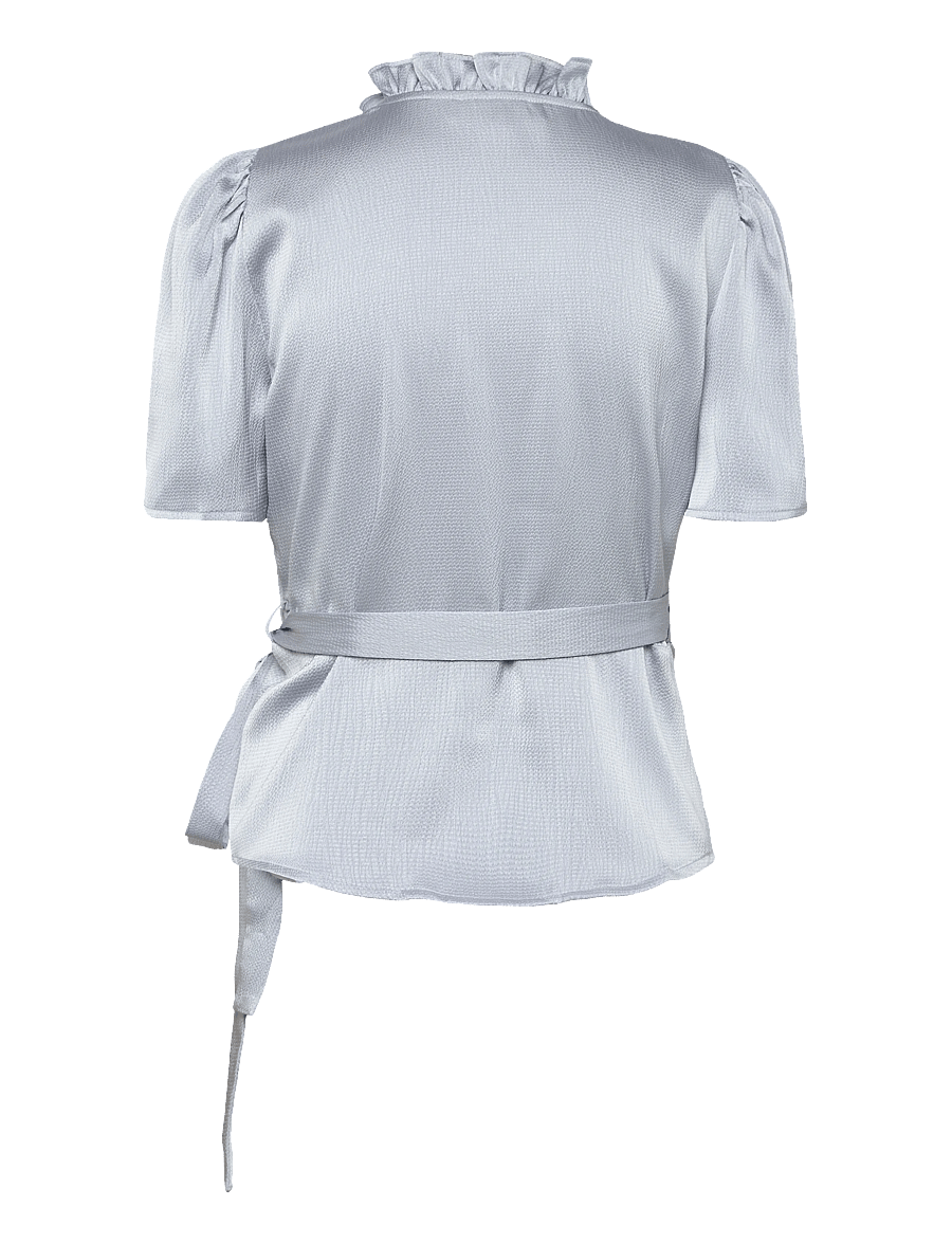 A-View - Peony blouse - short-sleeved blouses - light blue - 1
