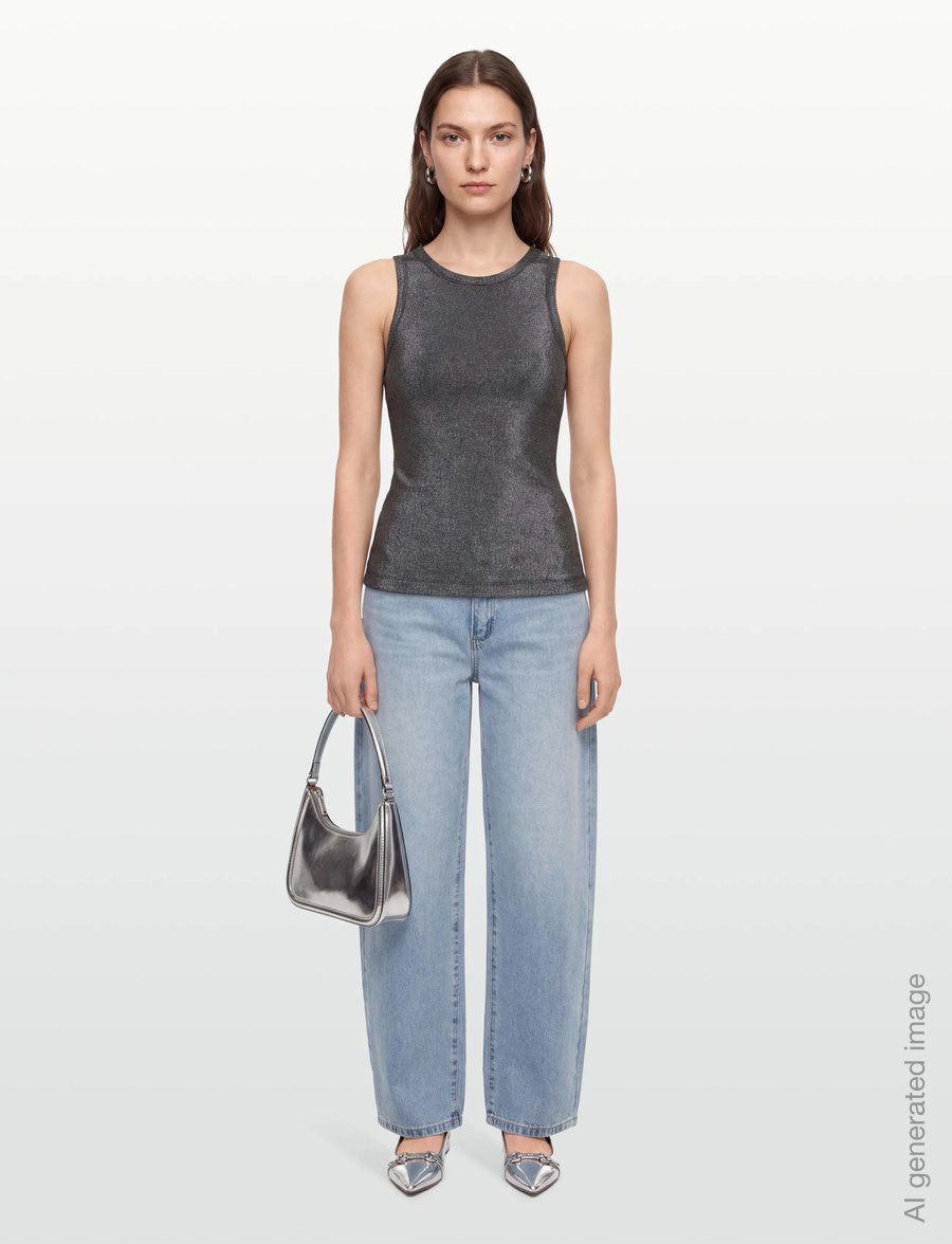 A-View - Eva tank top - tanktops - 045 black/silver - 0