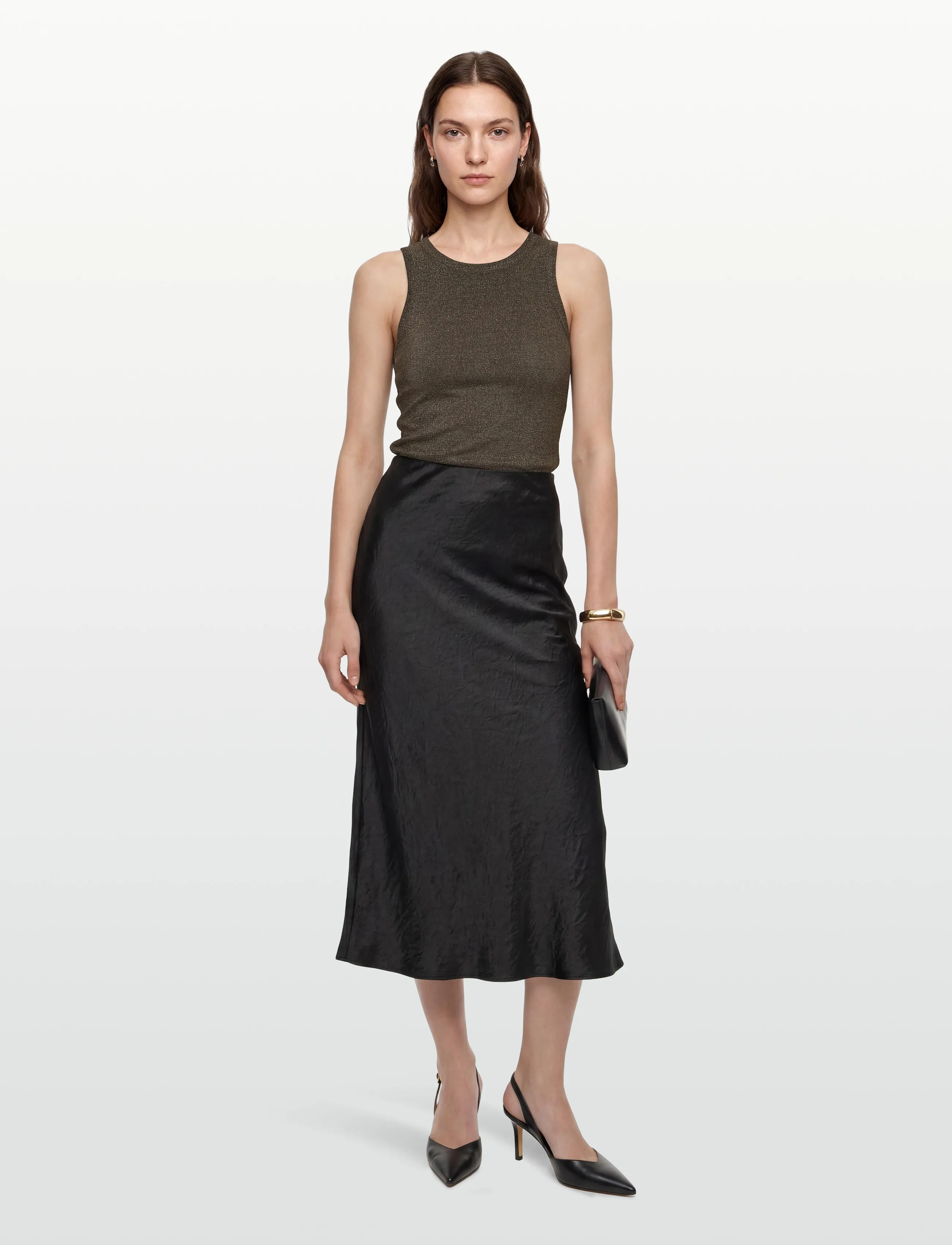 A-View Eva Tank Top, Kvinder, Glitter Tanktop, Guld, Str: 38