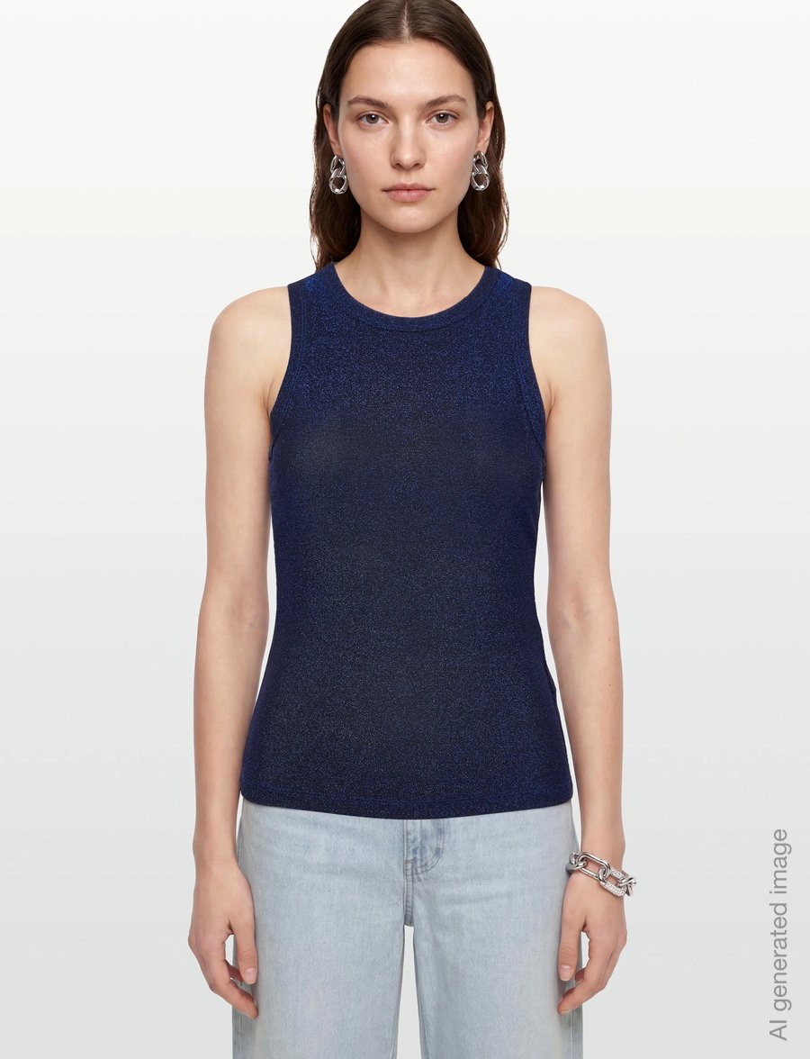 A-View - Eva tank top - varrukateta topid - 281 blue - 3