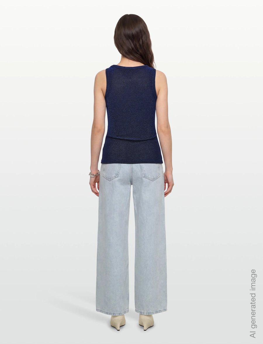 A-View - Eva tank top - varrukateta topid - 281 blue - 4