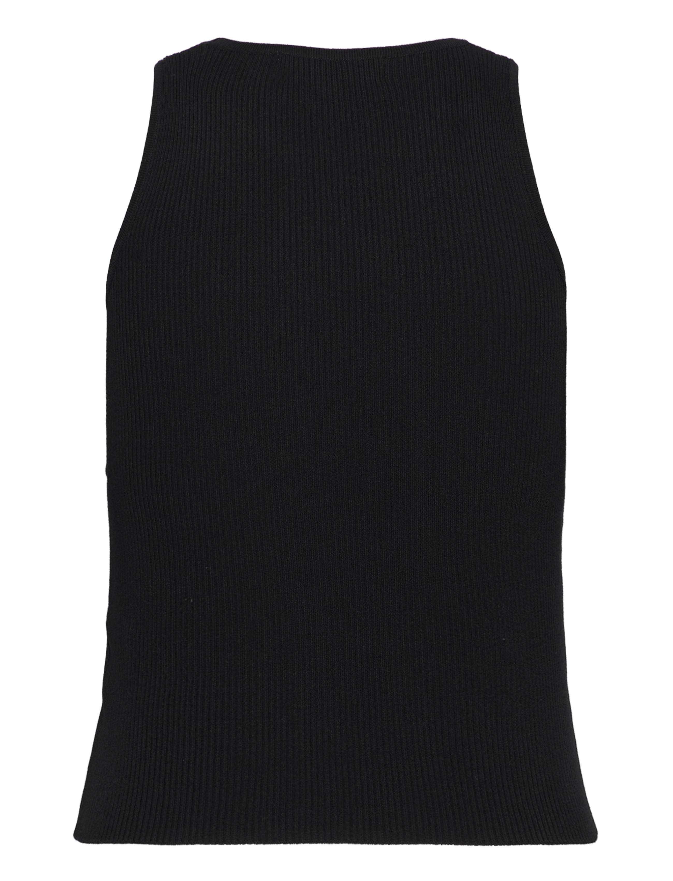 A-View - Rib knit tank top - linnen - black - 1