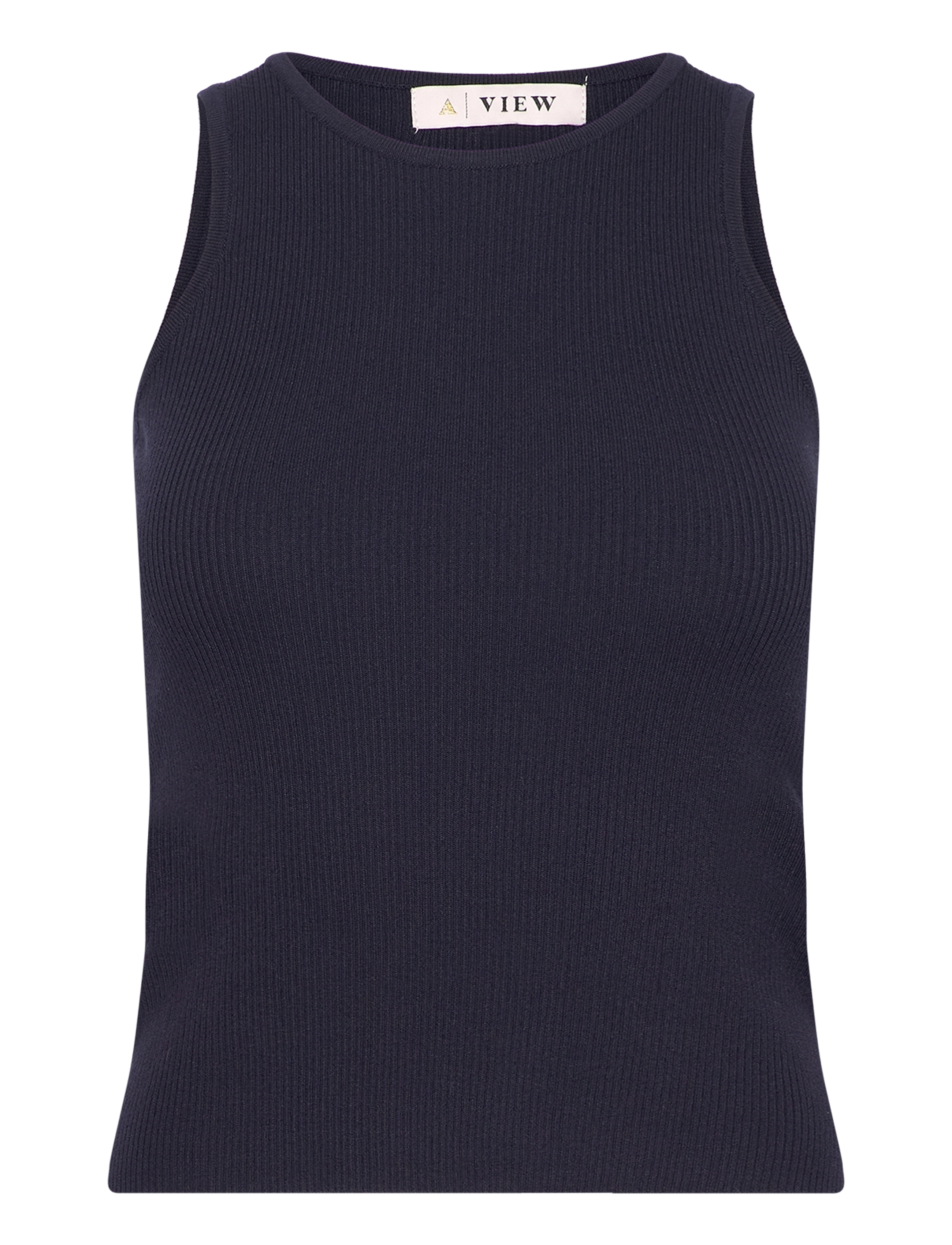 A-View Rib knit tank top - T-shirts & Tops - NAVY / navy
