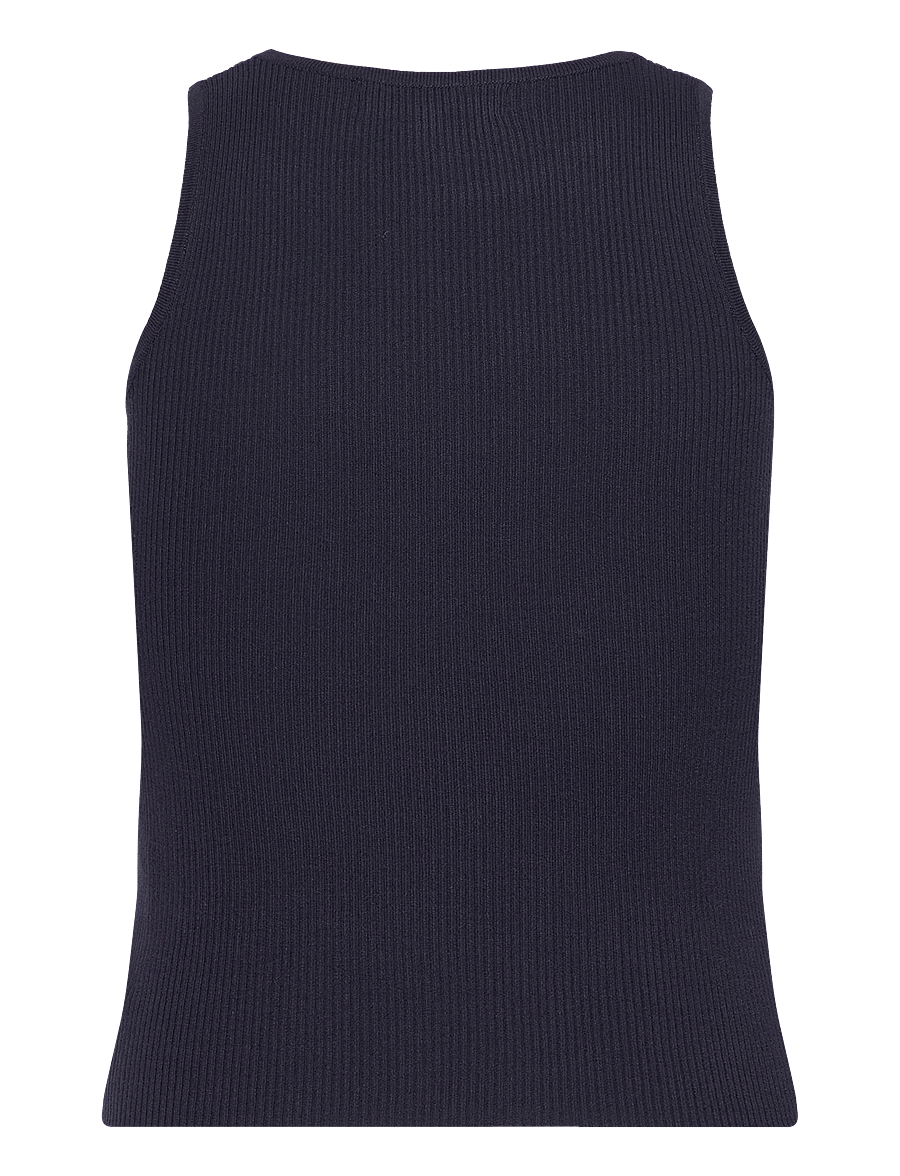 A-View - Rib knit tank top - tanktops - navy - 1