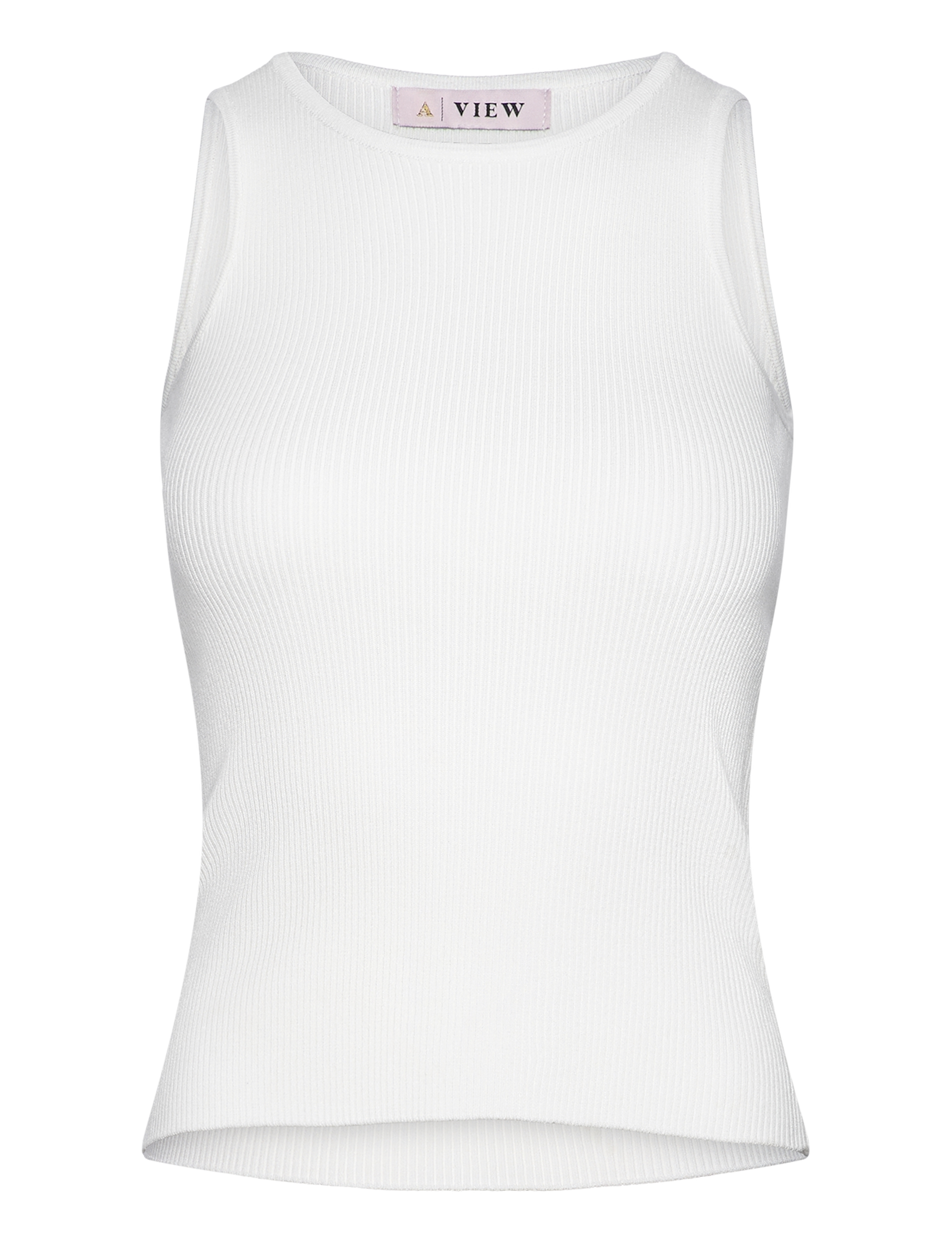 A-View Rib knit tank top - A-View - WHITE / white