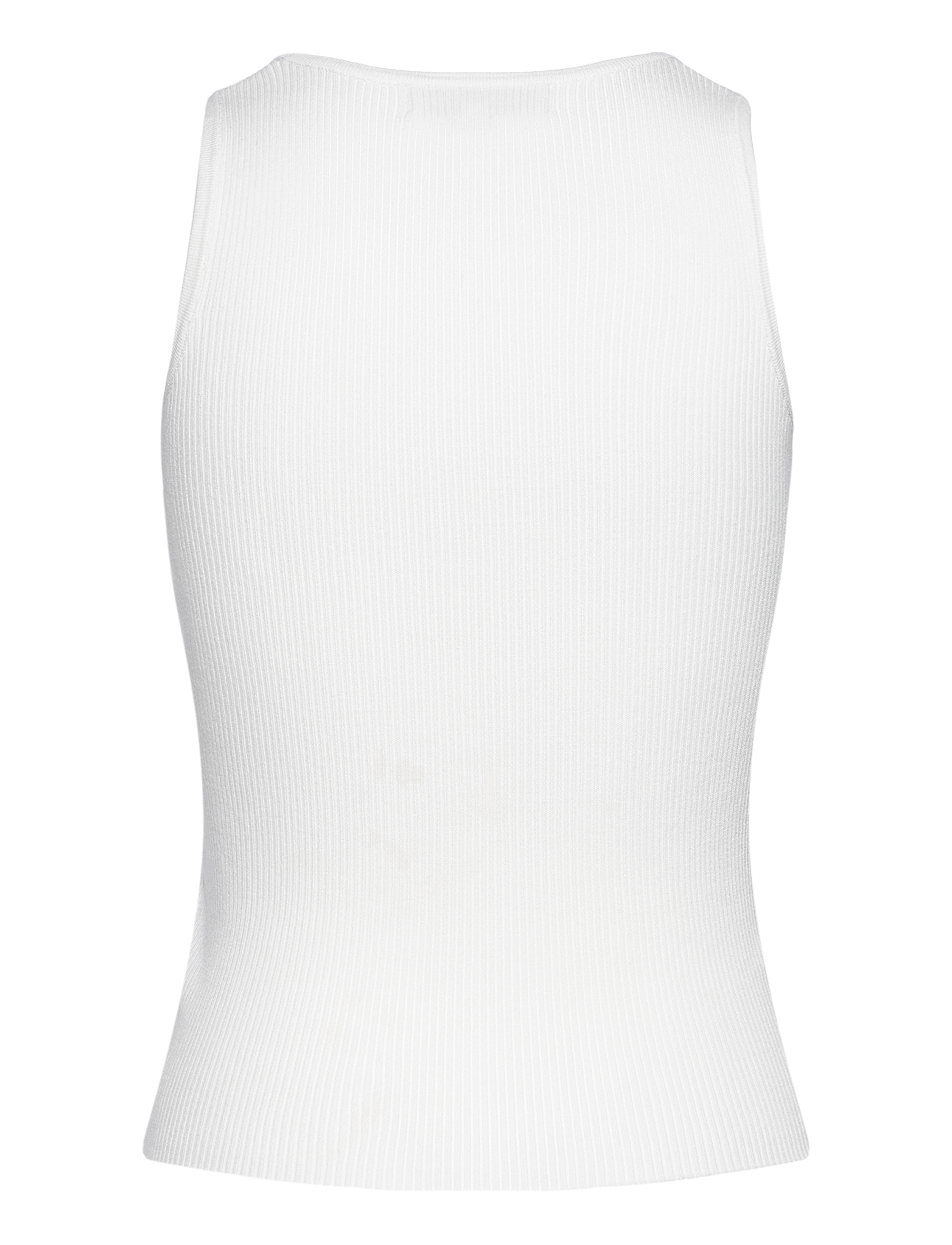 A-View - Rib knit tank top - linnen - white - 1