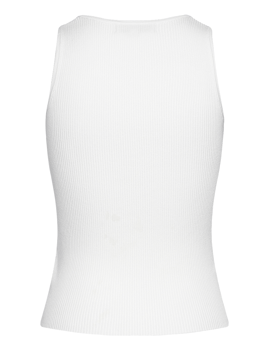 A-View - Rib knit tank top - Ärmellose tops - white - 1