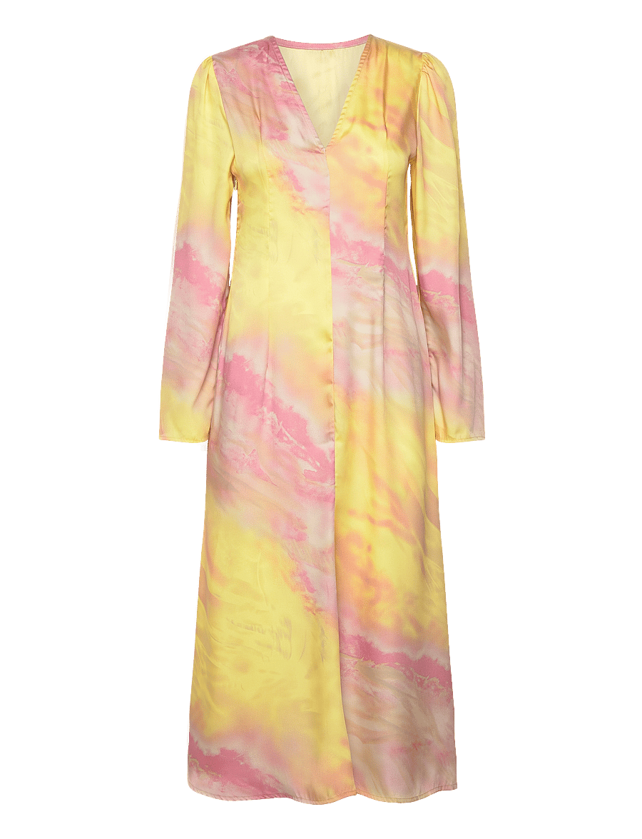 A-View - Carina dress - festkjoler - yellow/rose - 0