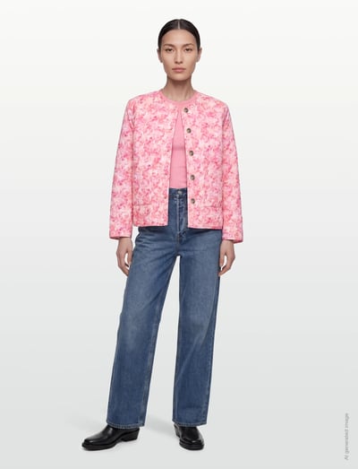 A-View Kammy jacket - Pūkinės ir dygsniuotos striukės - ROSE/WHITE / pink/rose