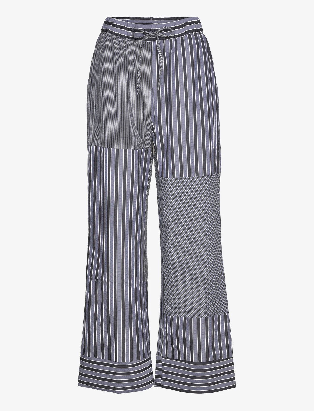 A-View - Mckenna Pants - wide leg trousers - blue/white stribe - 0