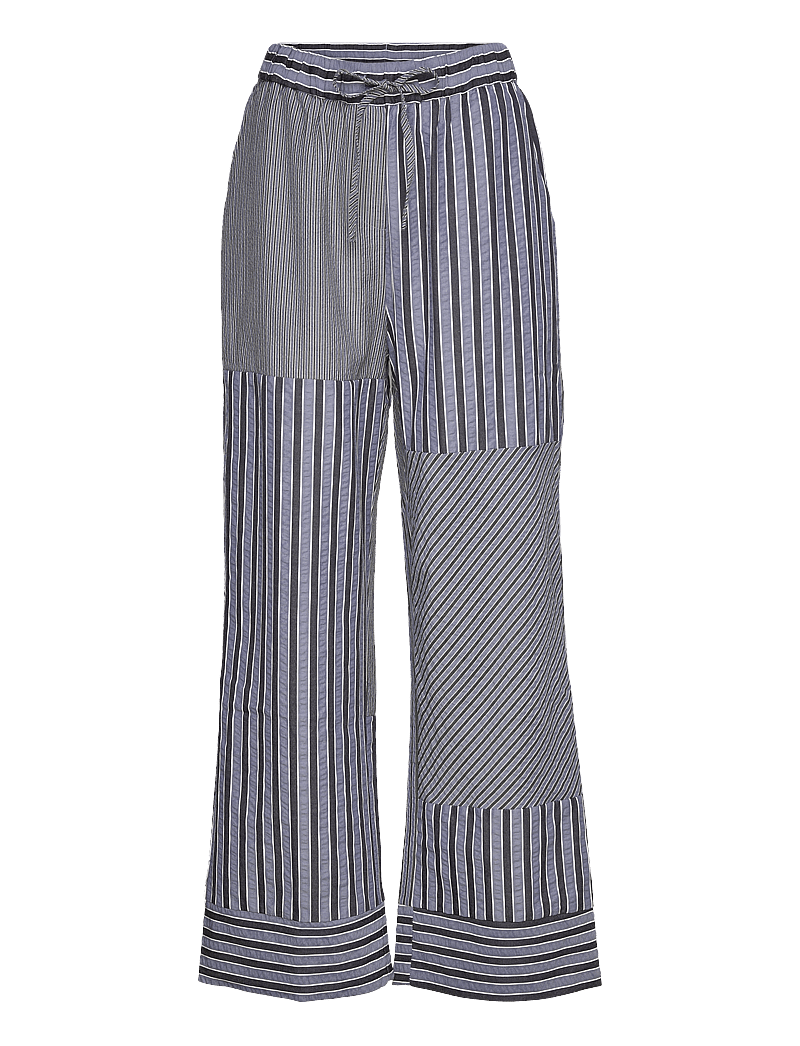A-View - Mckenna Pants - bukser med brede ben - blue/white stribe - 0