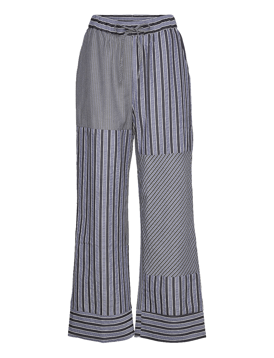 A-View - Mckenna Pants - vide bukser - blue/white stribe - 0
