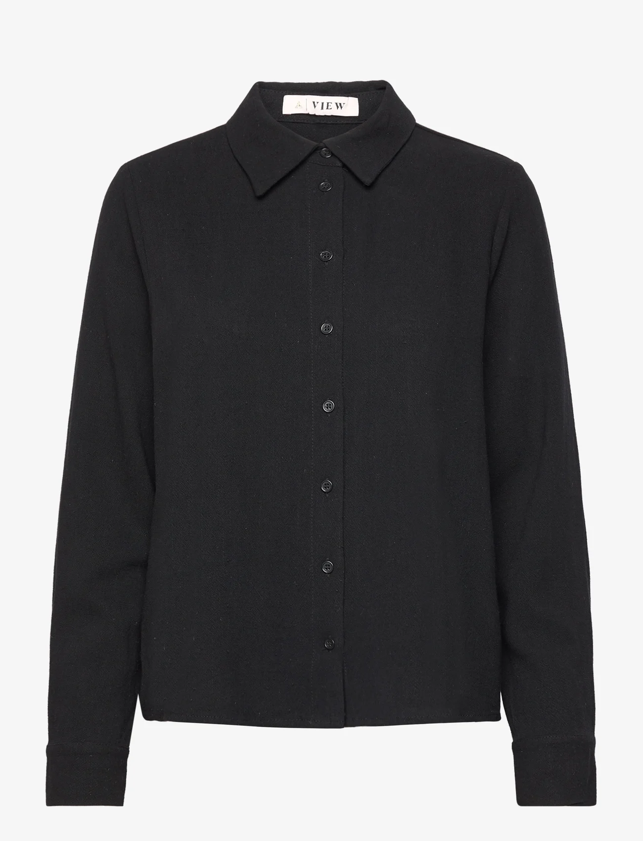 A-View - Lerke shirt - linnen overhemden - black - 0