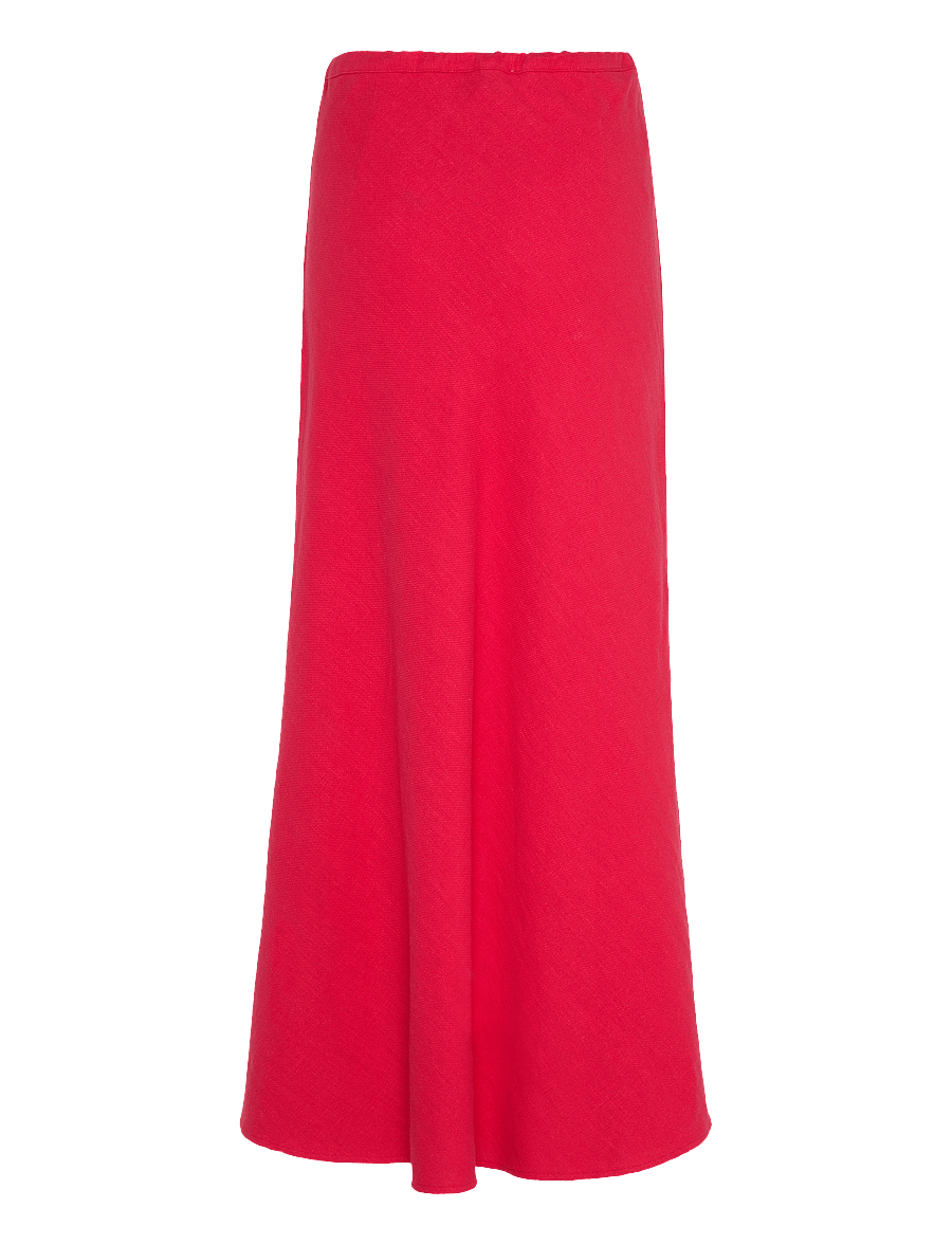 A-View - Linen maxi skirt - spódnice długie - red - 1