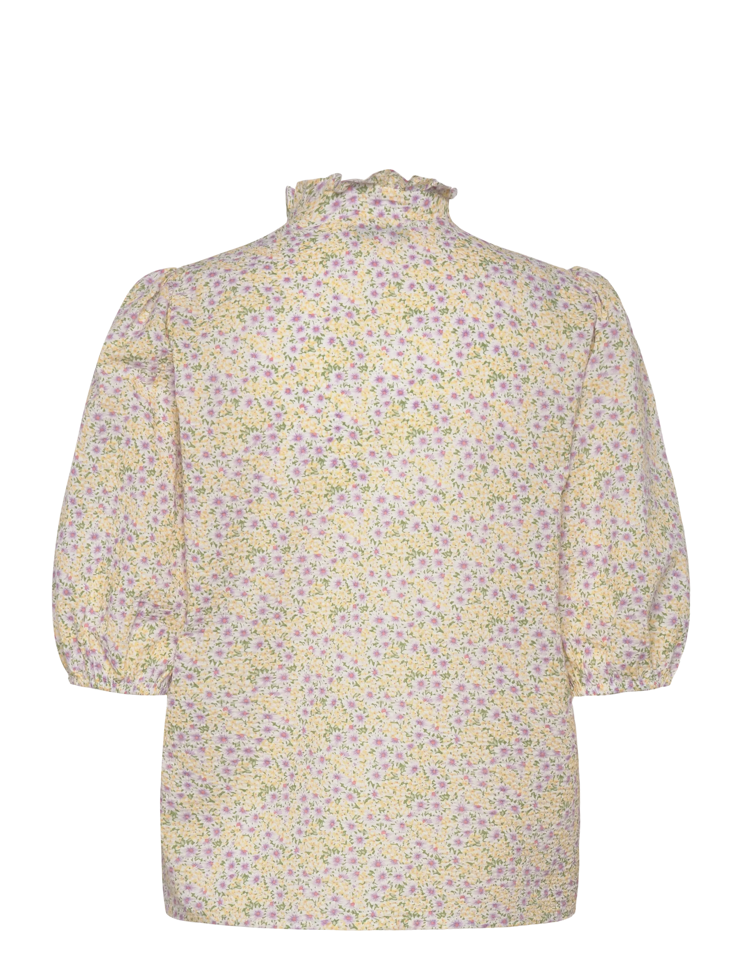 A-View - Tiffany short sleeve shirt - marškiniai trumpomis rankovėmis - lilac/yellow - 1