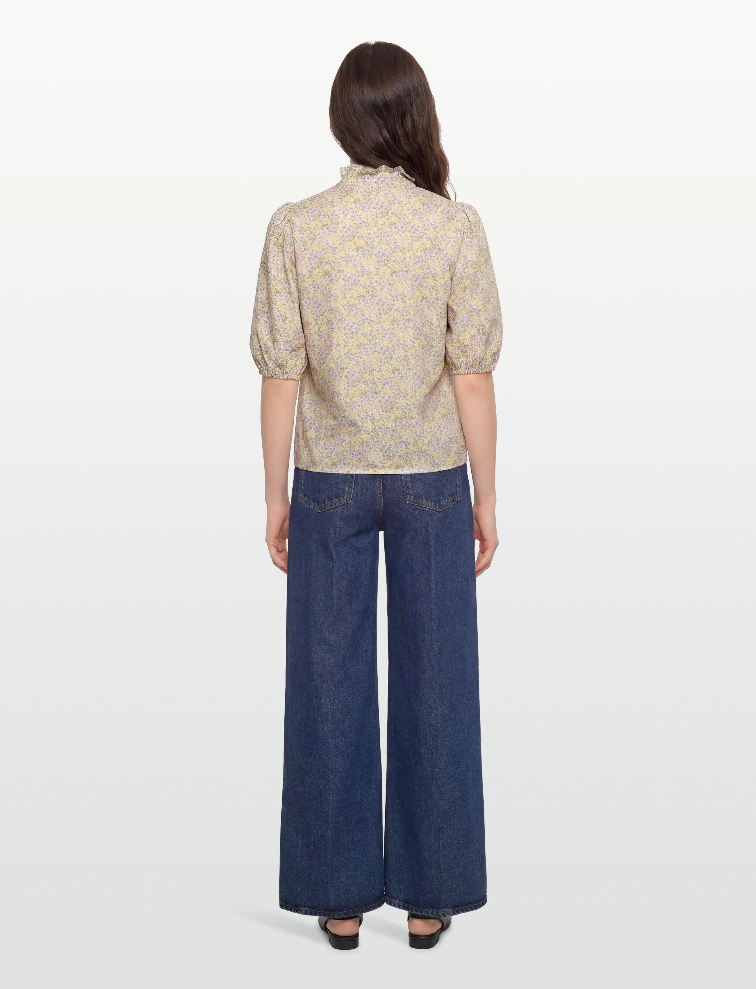 A-View - Tiffany short sleeve shirt - marškiniai trumpomis rankovėmis - lilac/yellow - 4