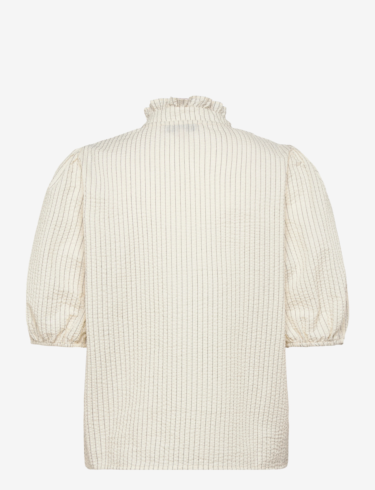 A-View - Tiffany short sleeve stripe shirt - kortærmede skjorter - off white/black stripe - 1