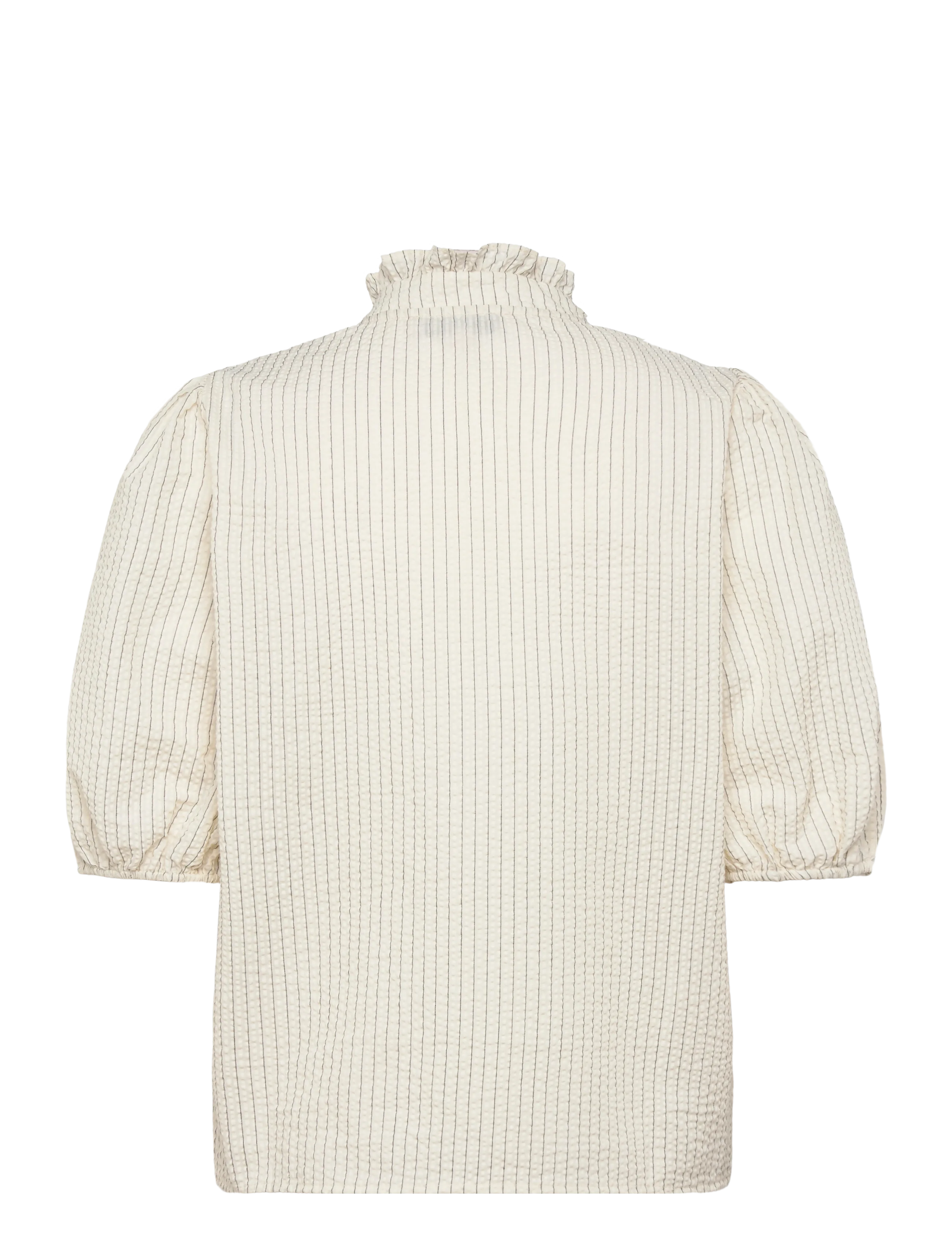 A-View - Tiffany short sleeve stripe shirt - kortärmade skjortor - off white/black stripe - 1