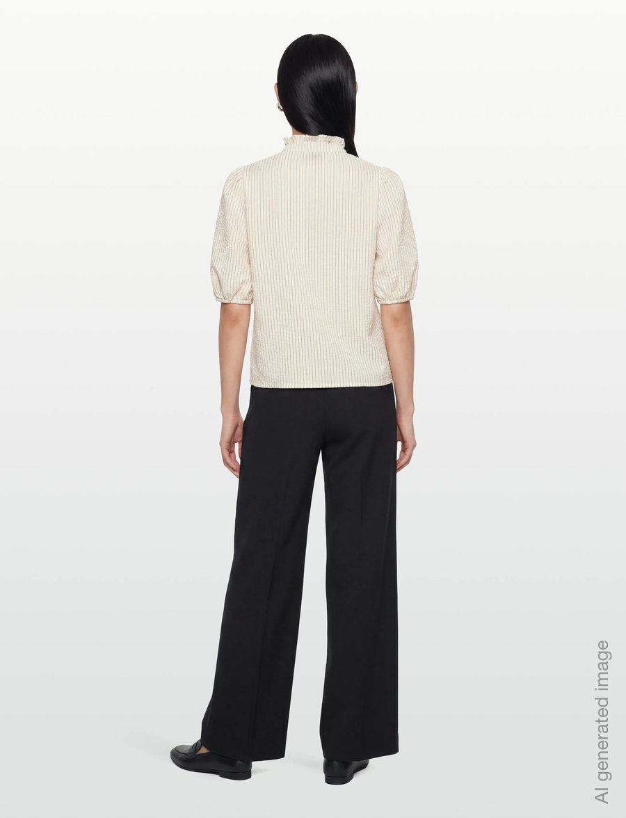 A-View - Tiffany short sleeve stripe shirt - lühikeste varrukatega särgid - off white/black stripe - 4