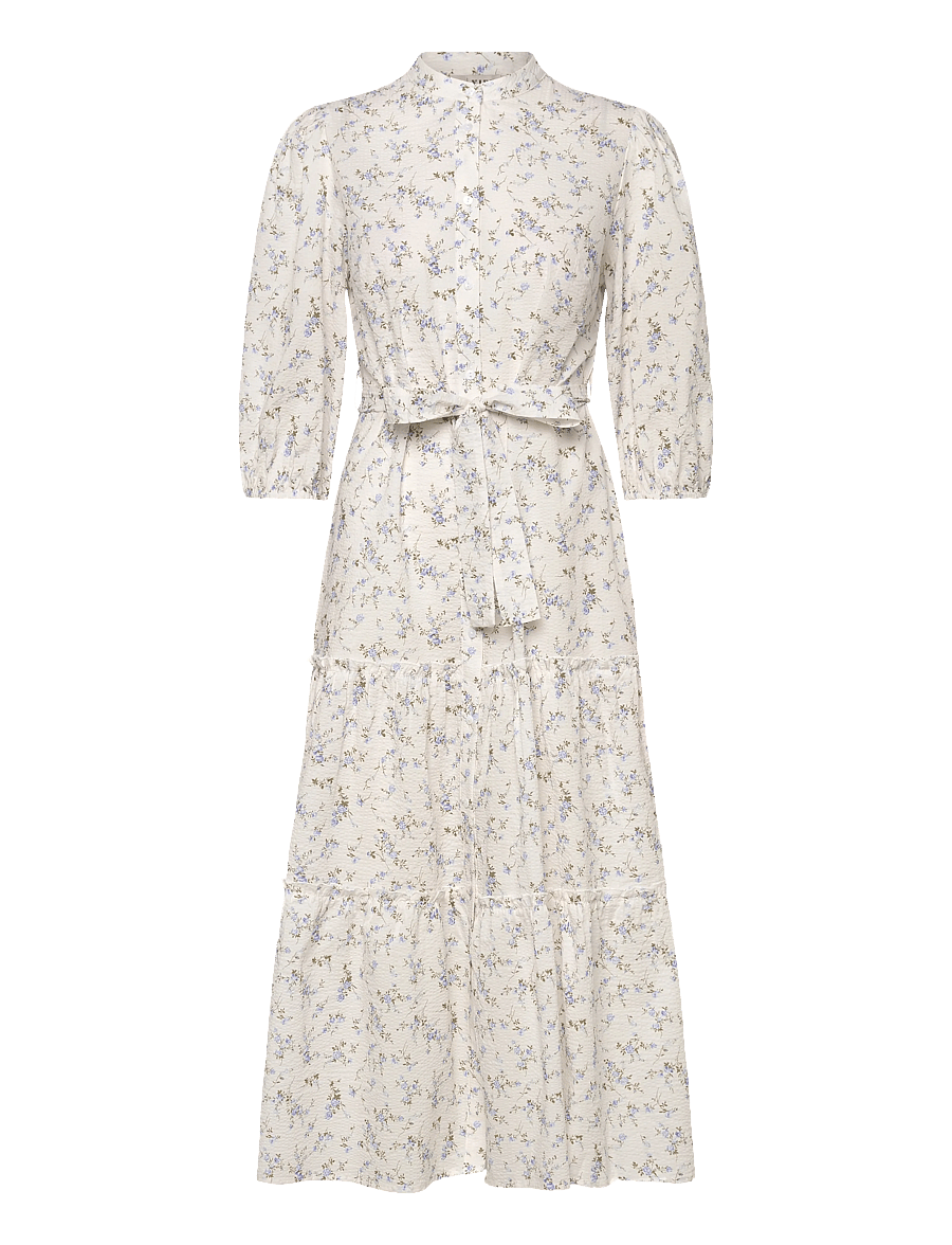 A-View - Kate long dress - sommarklänningar - 178 off white/blue - 1