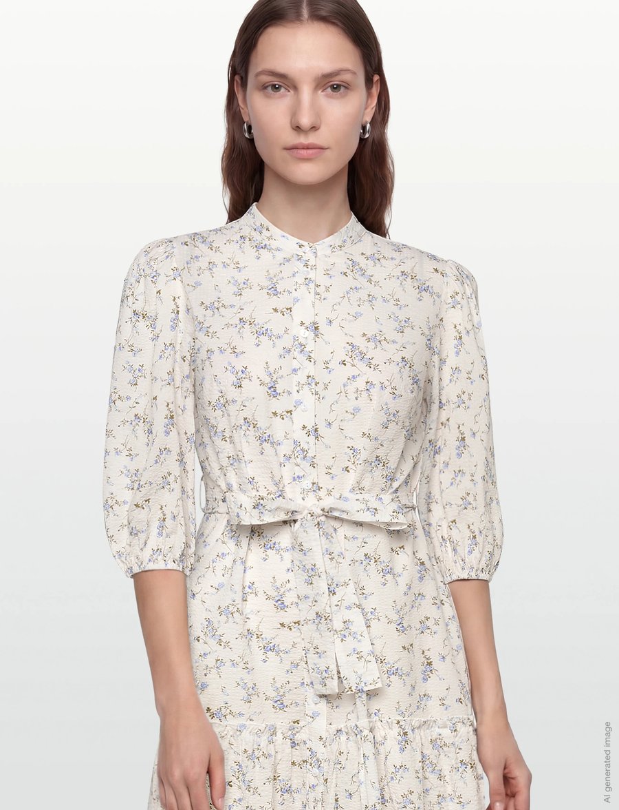 A-View - Kate long dress - sommarklänningar - 178 off white/blue - 3