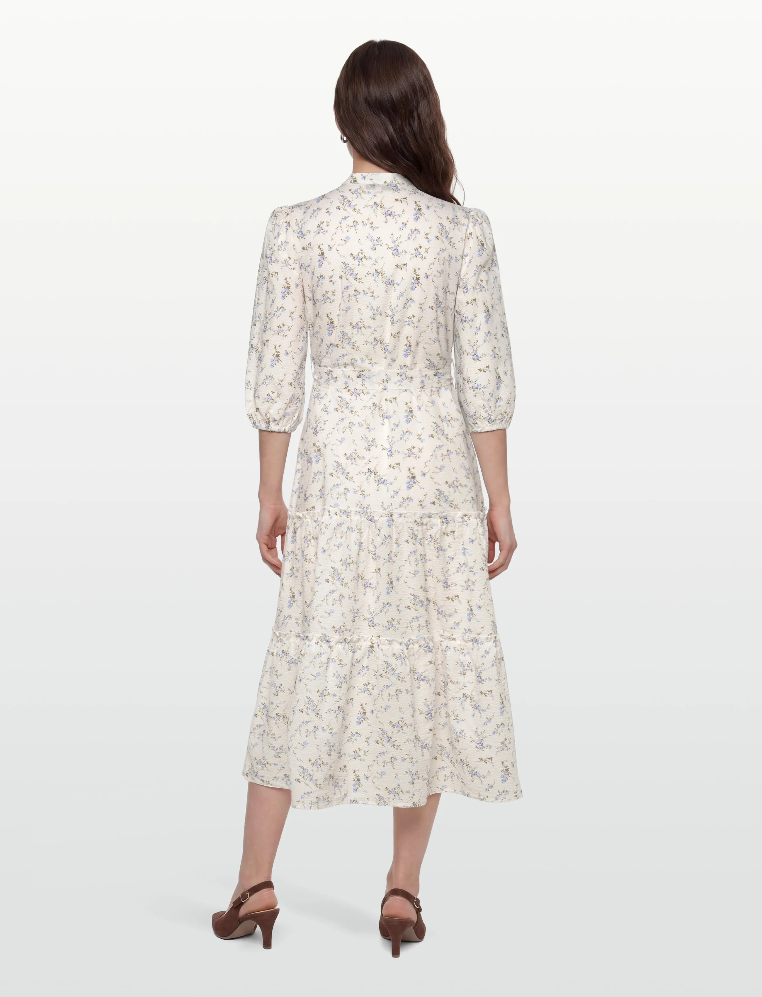 A-View - Kate long dress - sommarklänningar - 178 off white/blue - 4
