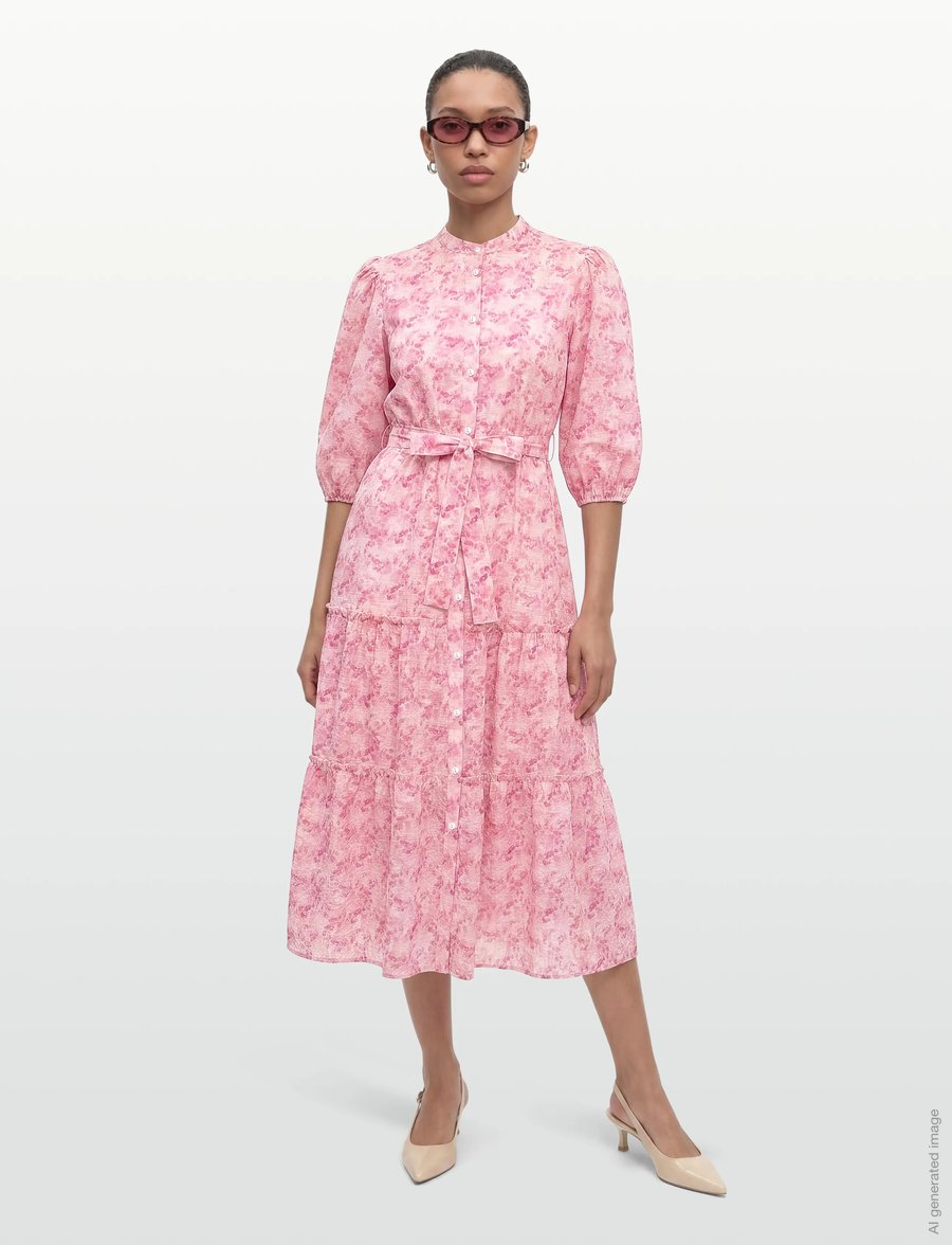 A-View - Kate long dress - sommerkleider - 263 rose/hot pink - 0