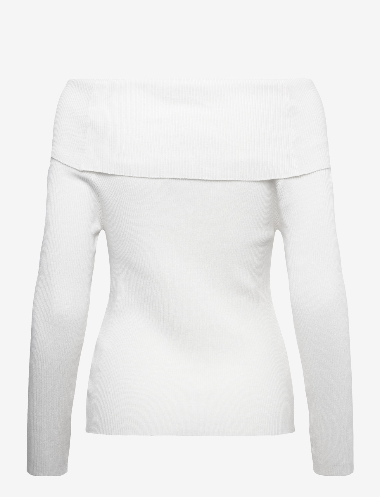 A-View - Rib offshoulder blouse - pitkähihaiset puserot - 005 off white - 1