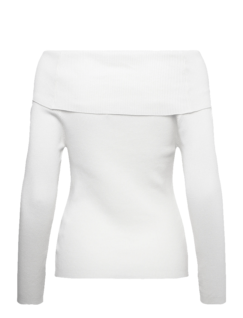 A-View - Rib offshoulder blouse - långärmade blusar - 005 off white - 1