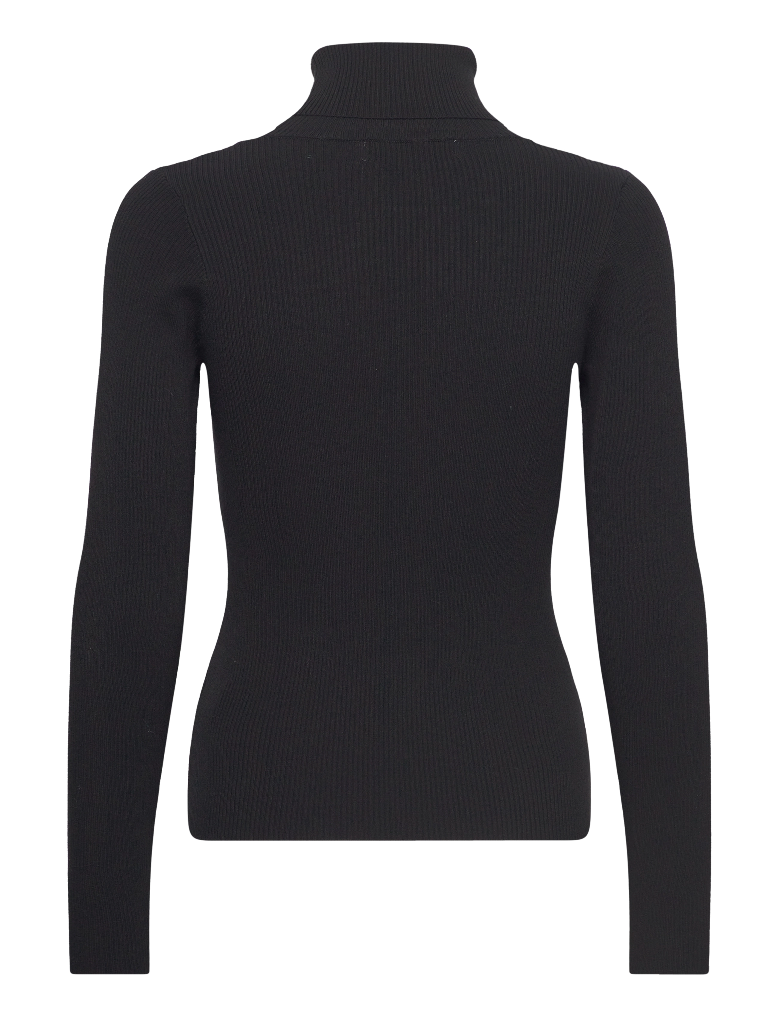 A-View - Rib rollneck blouse - black - 1