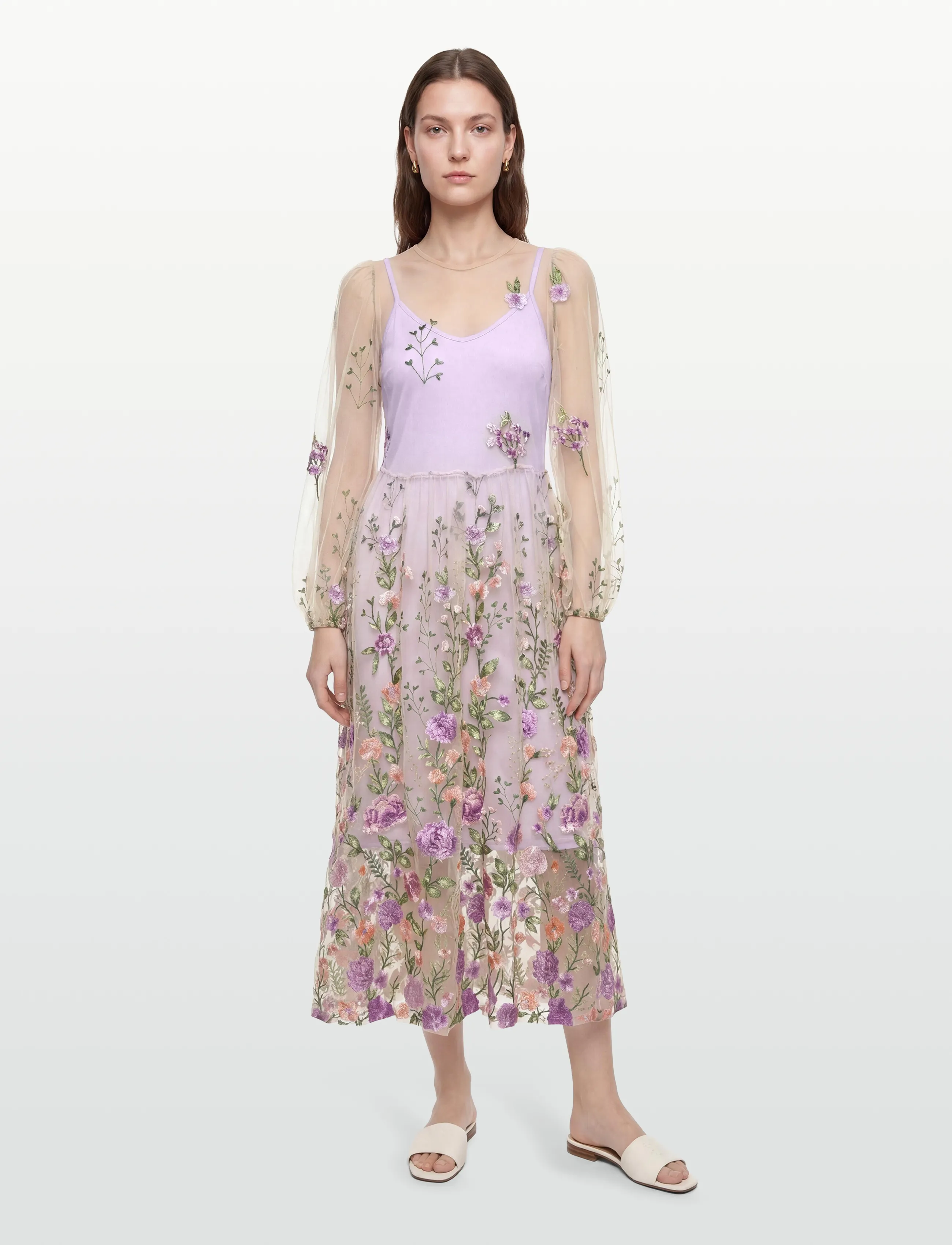 A-View Fuschia dress - Dresses - 180 GREEN/PURPLE / cream