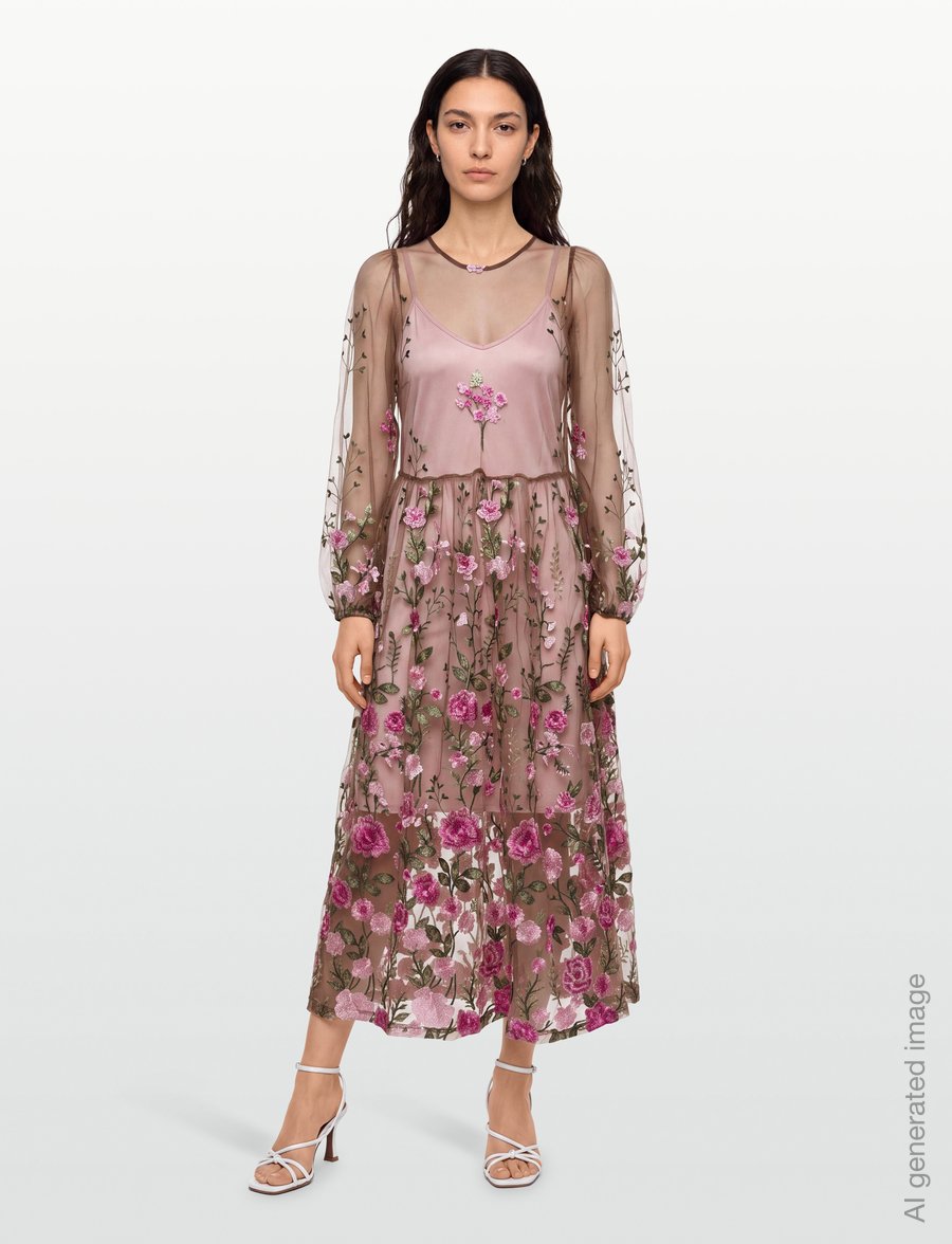 A-View - Fuschia dress - aftonklänningar - almond/orchid - 0