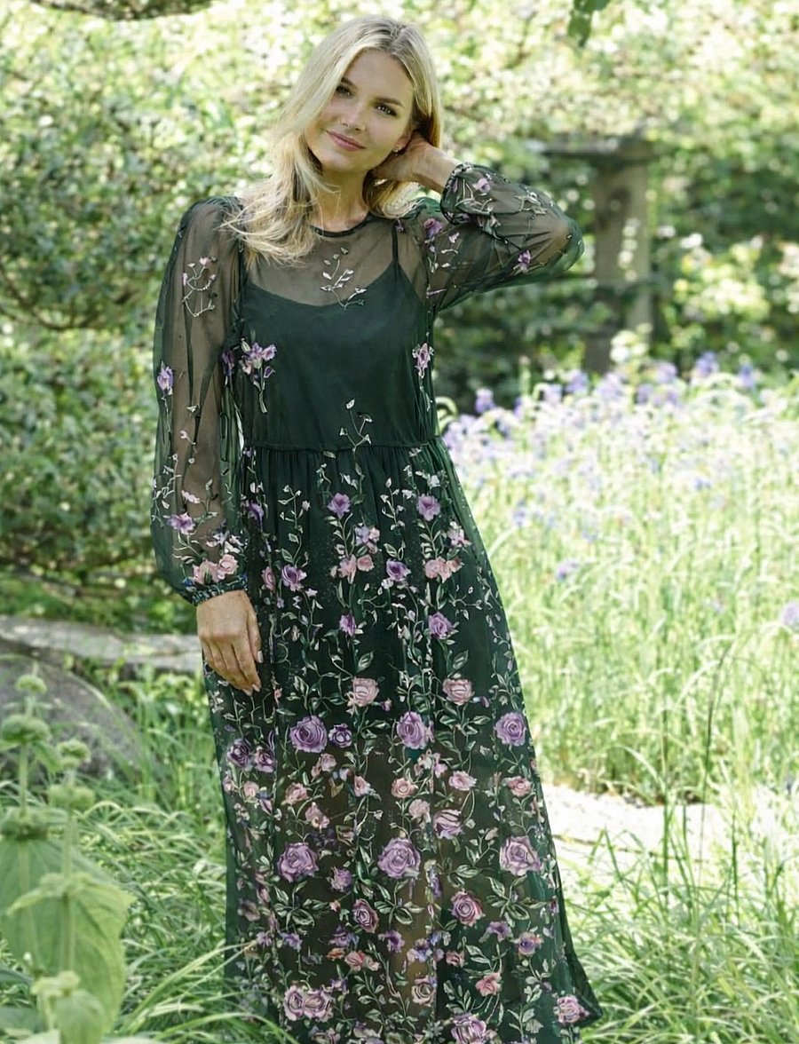 A-View - Fuschia dress - abendkleider - dark green - 0