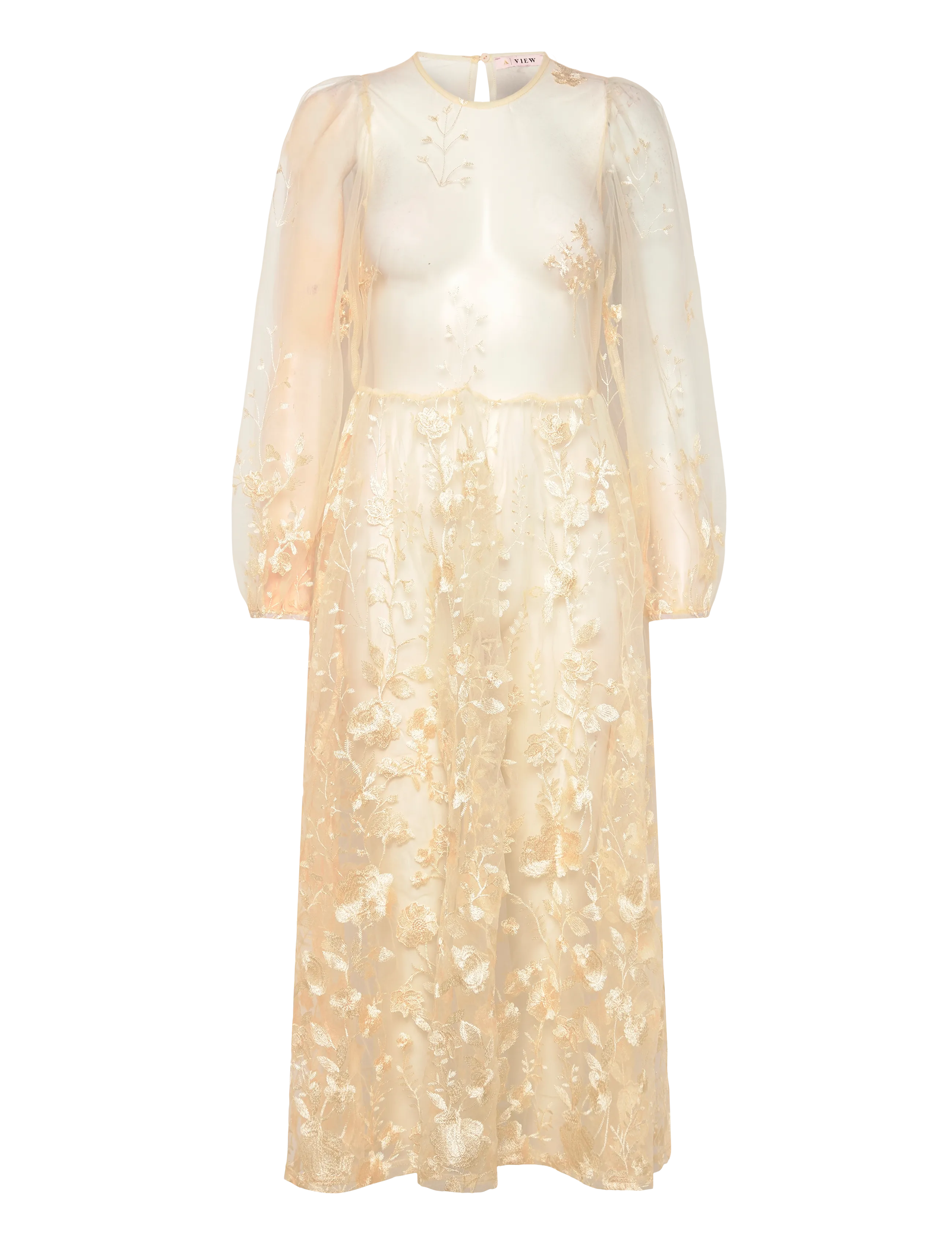 A-VIEW Fuschia Kleid Gold - 34 - Damen