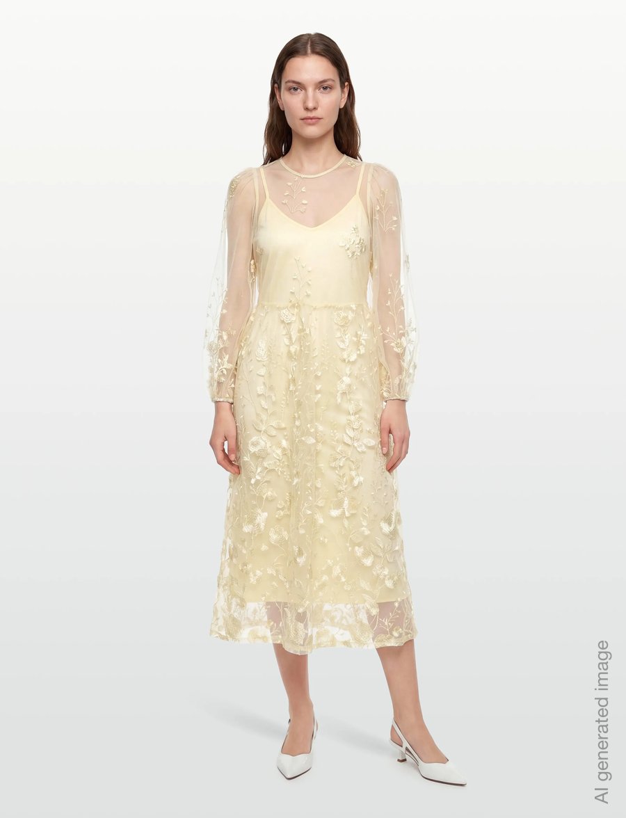 A-View - Fuschia dress - abendkleider - pale yellow - 0
