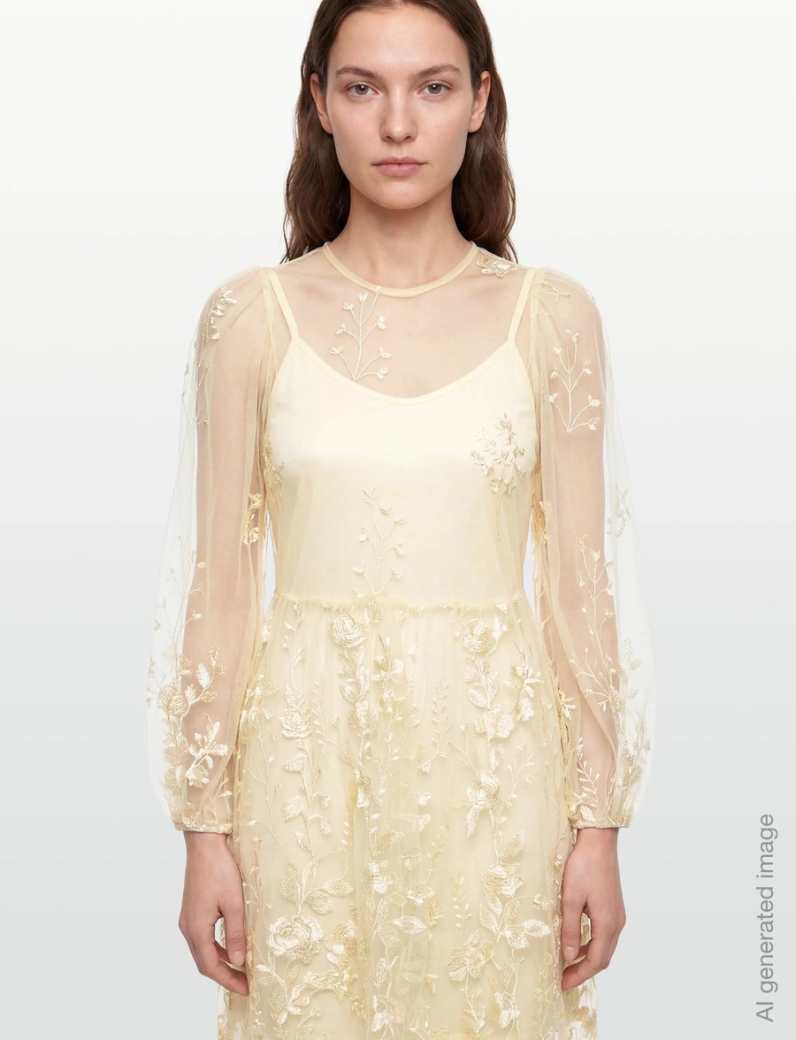 A-View - Fuschia dress - abendkleider - pale yellow - 3