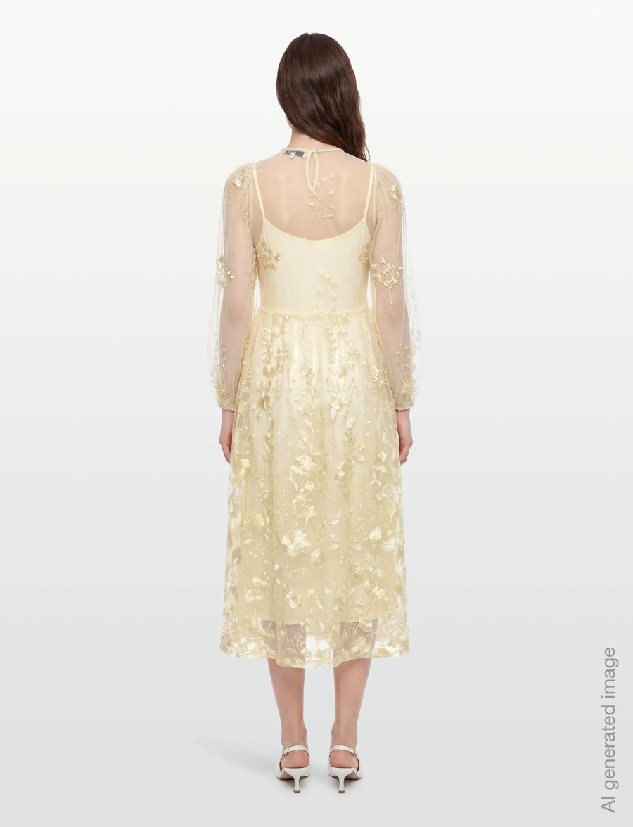 A-View - Fuschia dress - abendkleider - pale yellow - 4