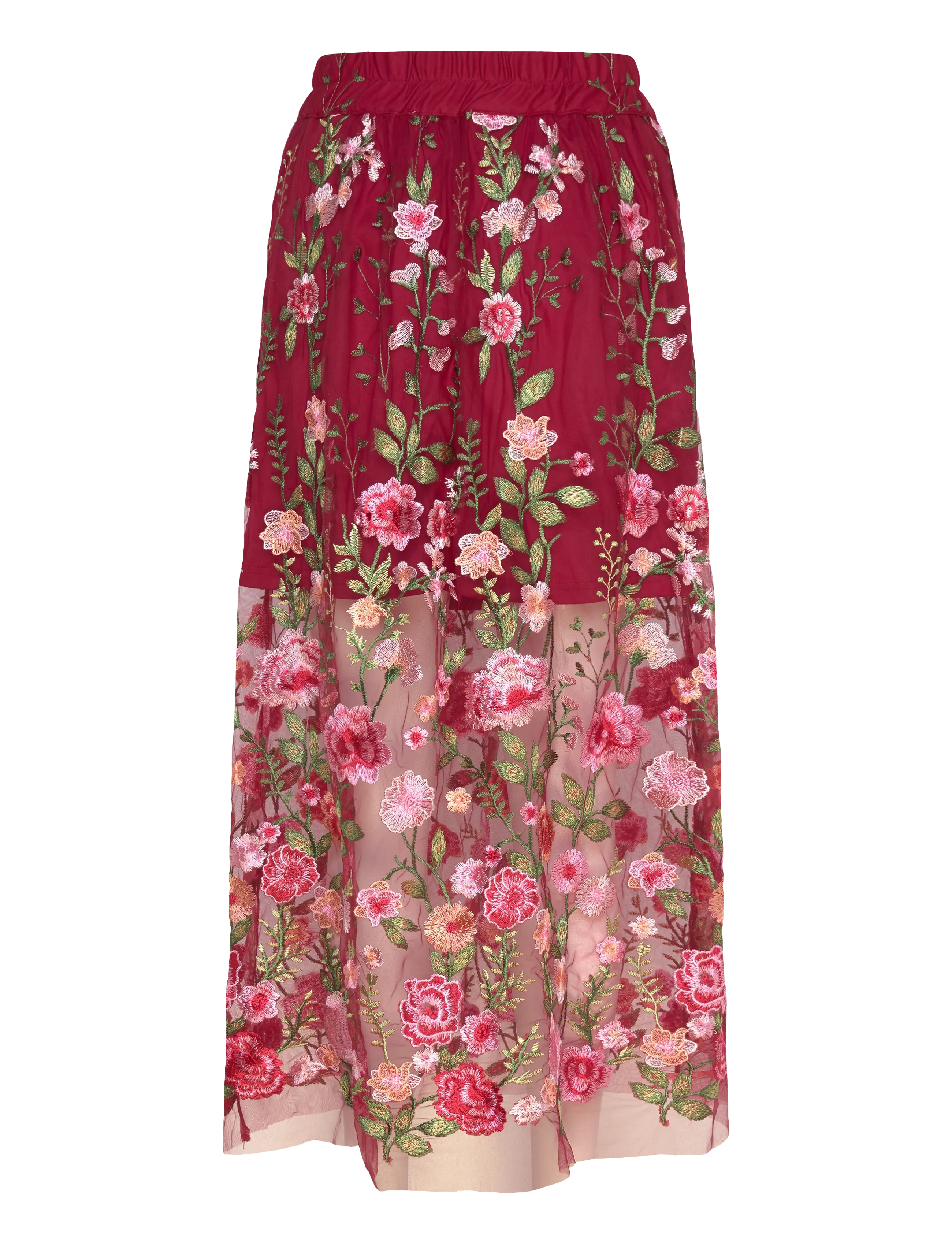 A-View - Fuschia skirt - maxi nederdele - 373 bordeaux/rose - 1