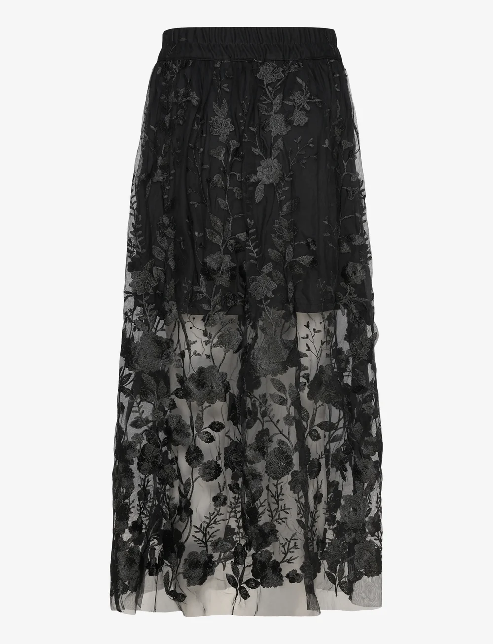 A-View - Fuschia skirt - lange rokken - black - 1