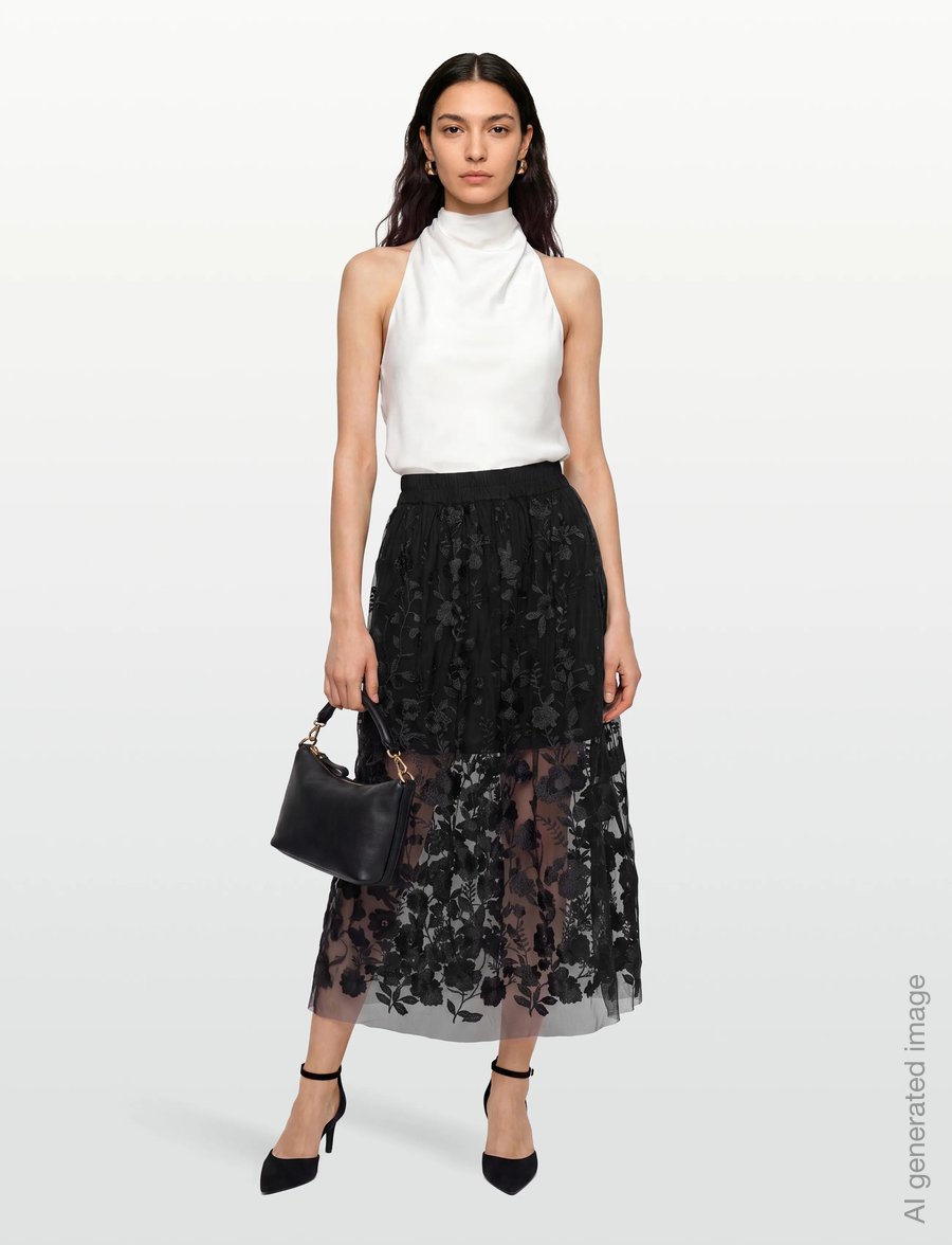 A-View - Fuschia skirt - maxi röcke - black - 0