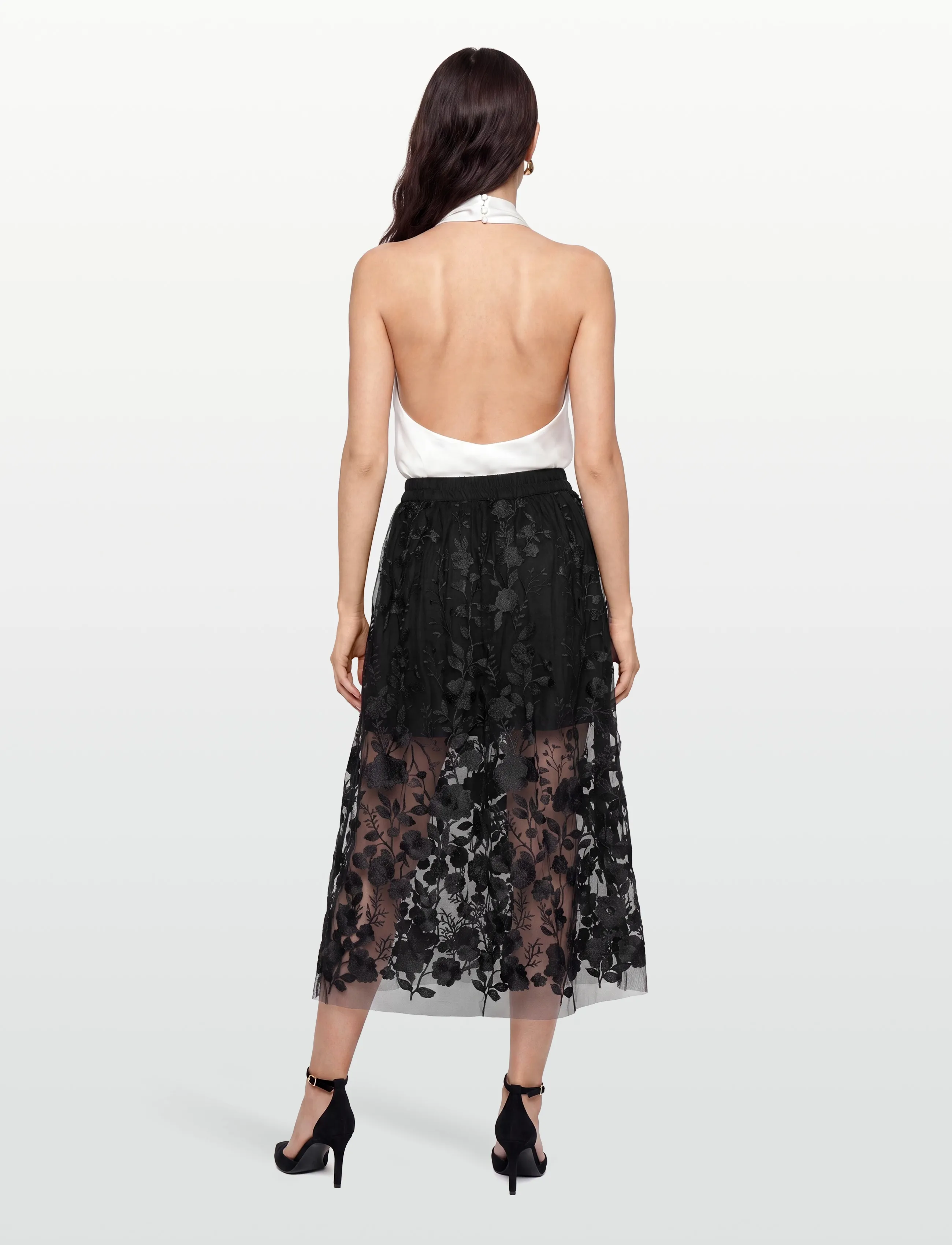 A-View - Fuschia skirt - maxi röcke - black - 4