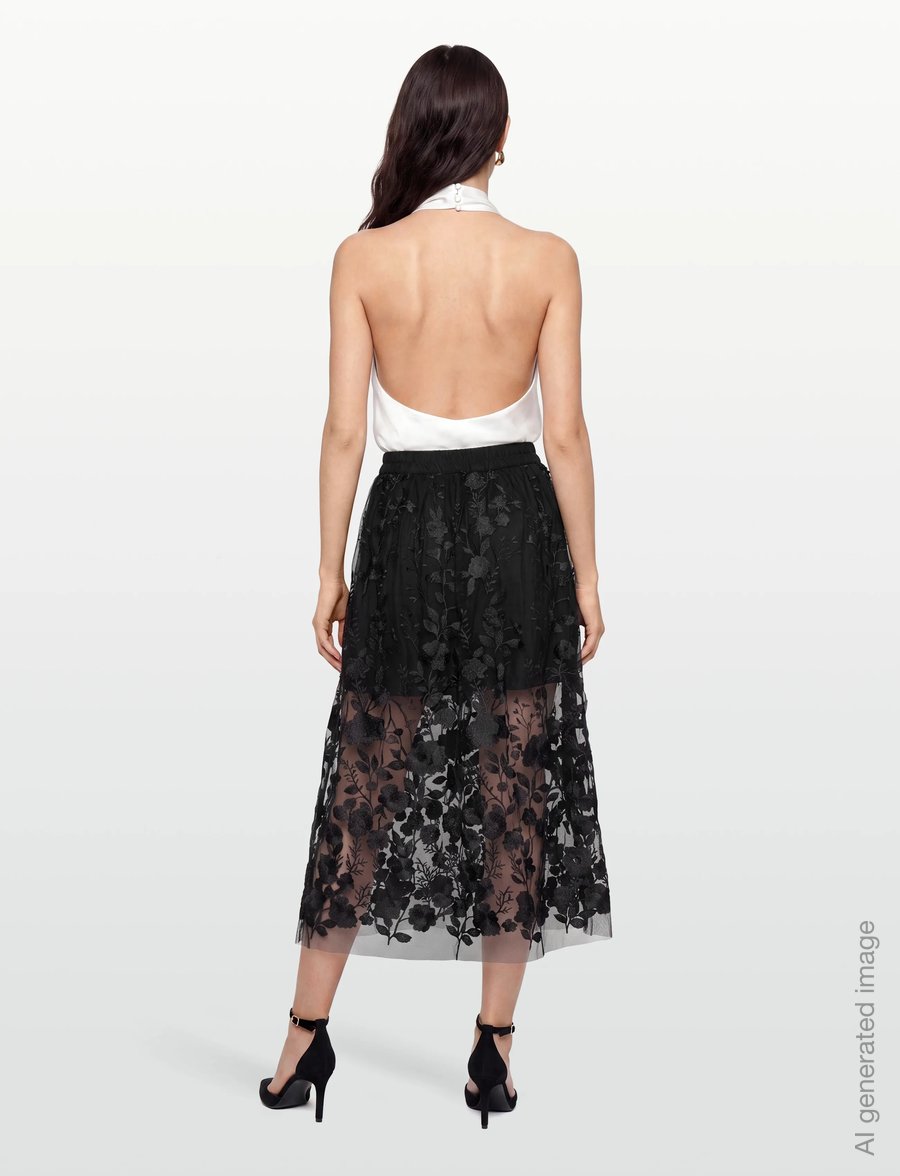 A-View - Fuschia skirt - maxi röcke - black - 4