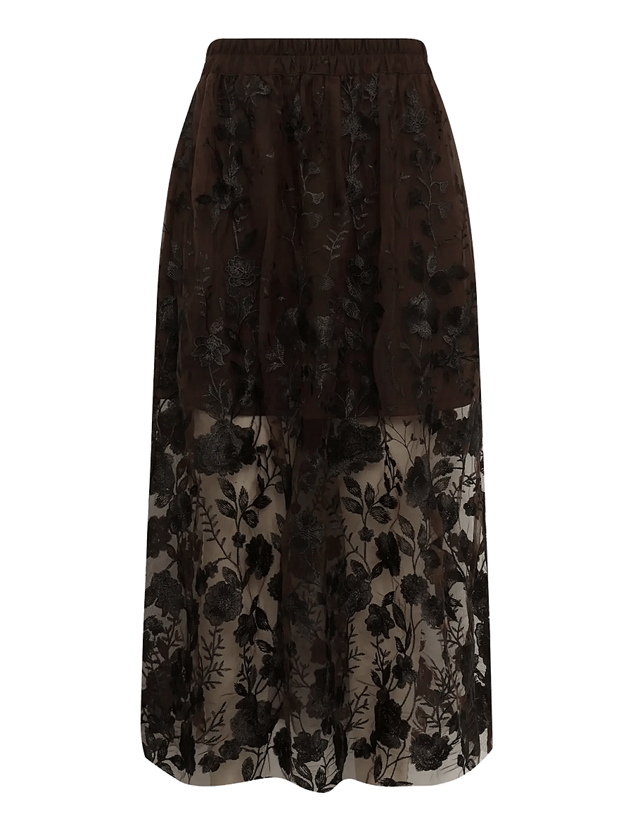 A-View - Fuschia skirt - maxi nederdele - dark brown - 1