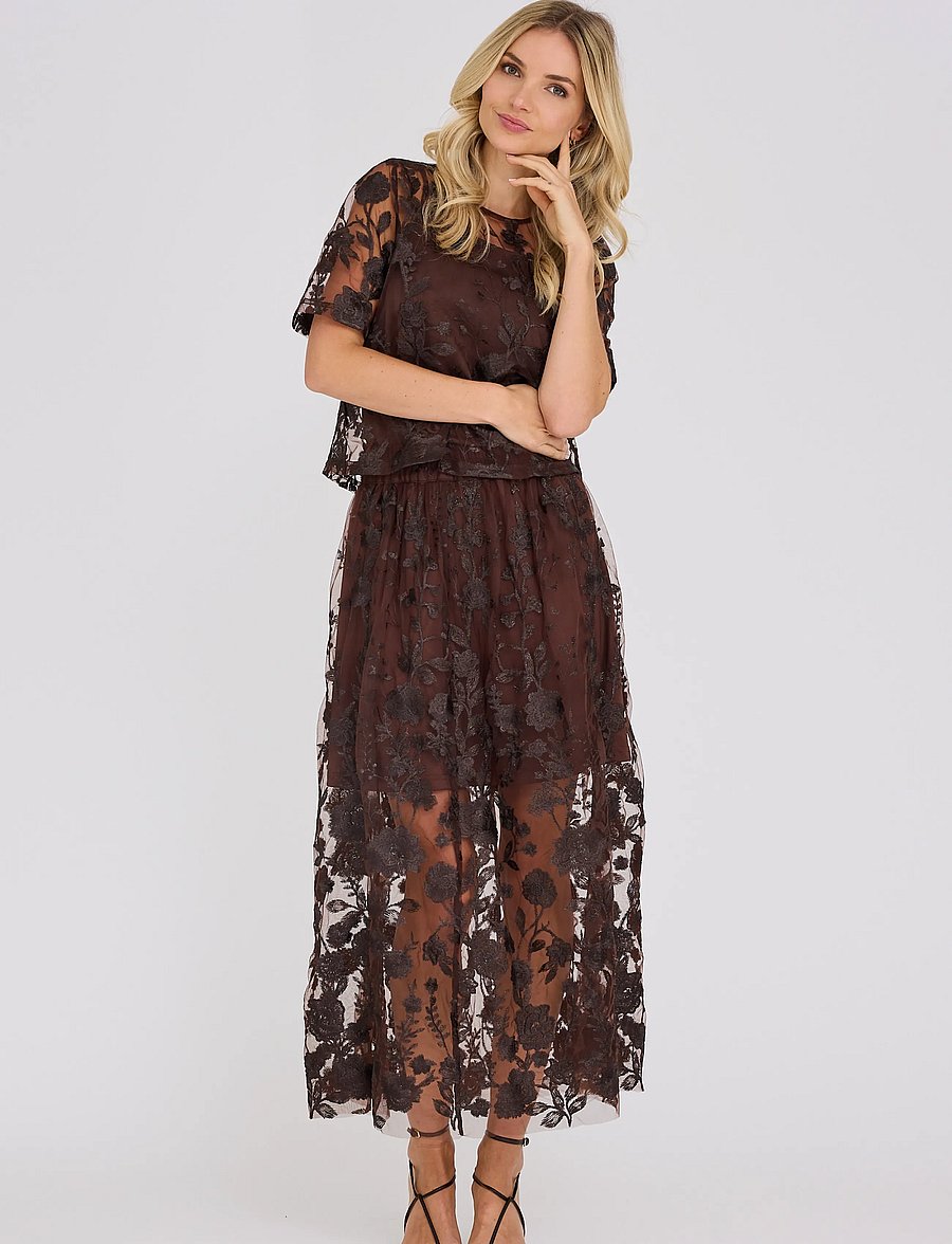 A-View - Fuschia skirt - maxi nederdele - dark brown - 0