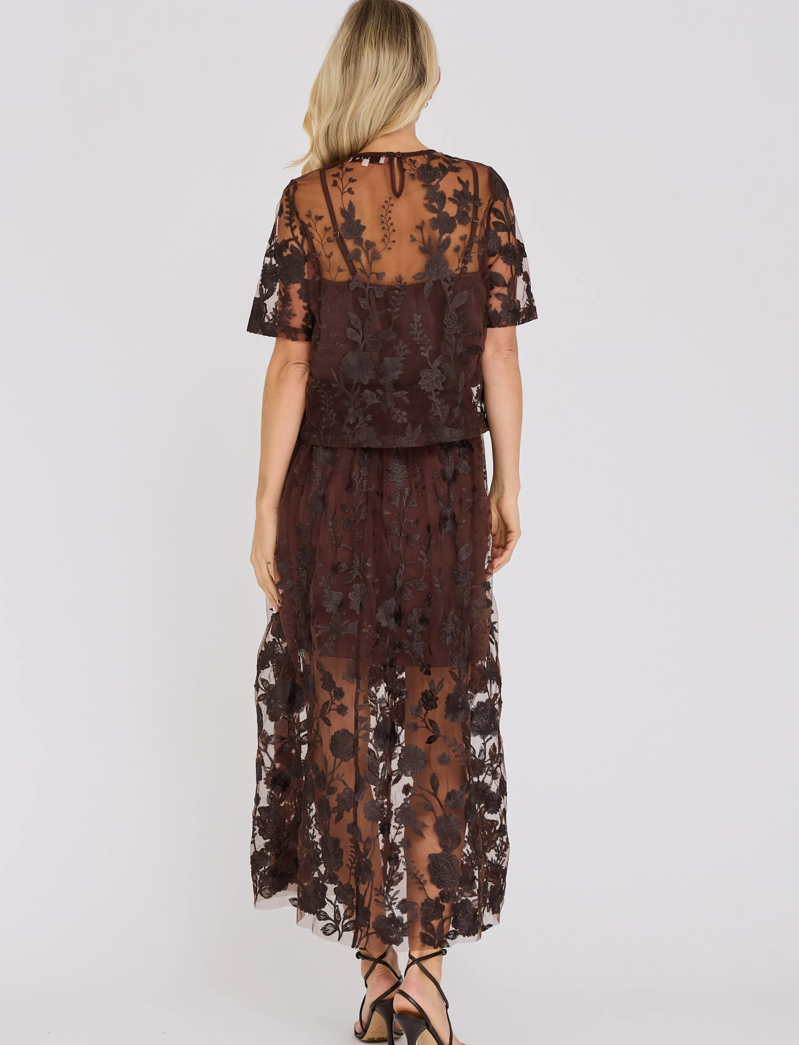 A-View - Fuschia skirt - maxi nederdele - dark brown - 3