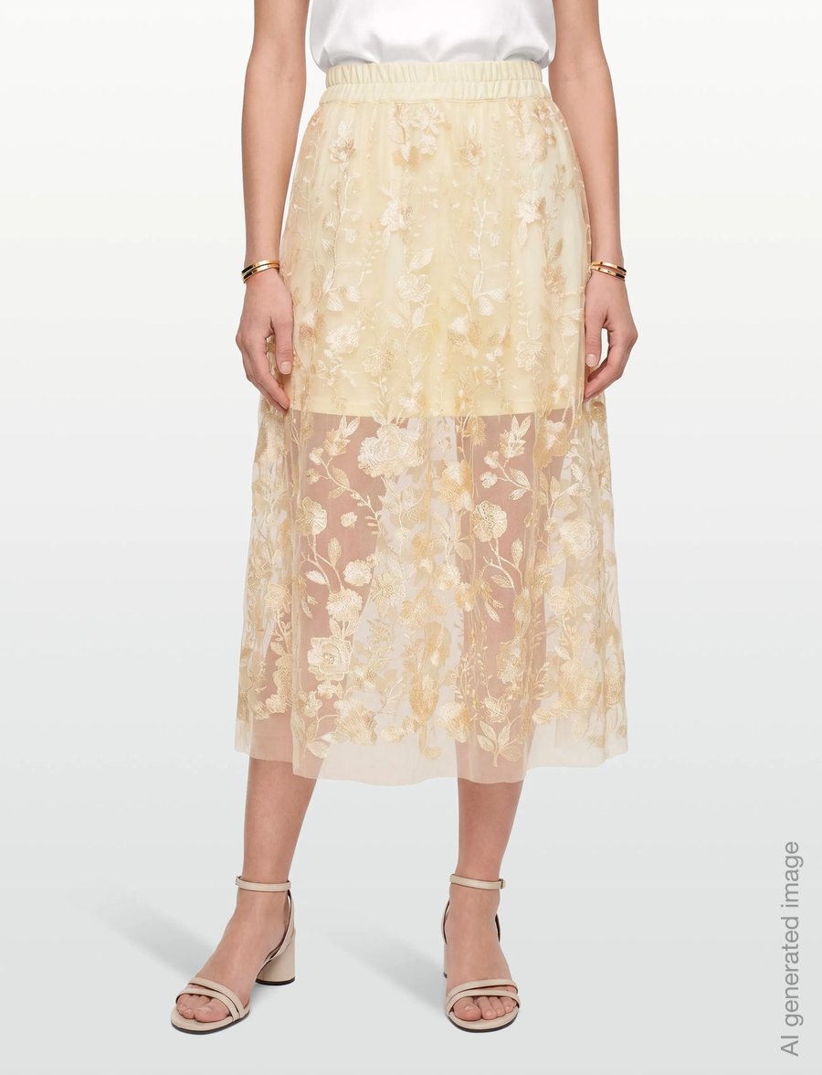A-View - Fuschia skirt - maxi röcke - pale yellow - 3