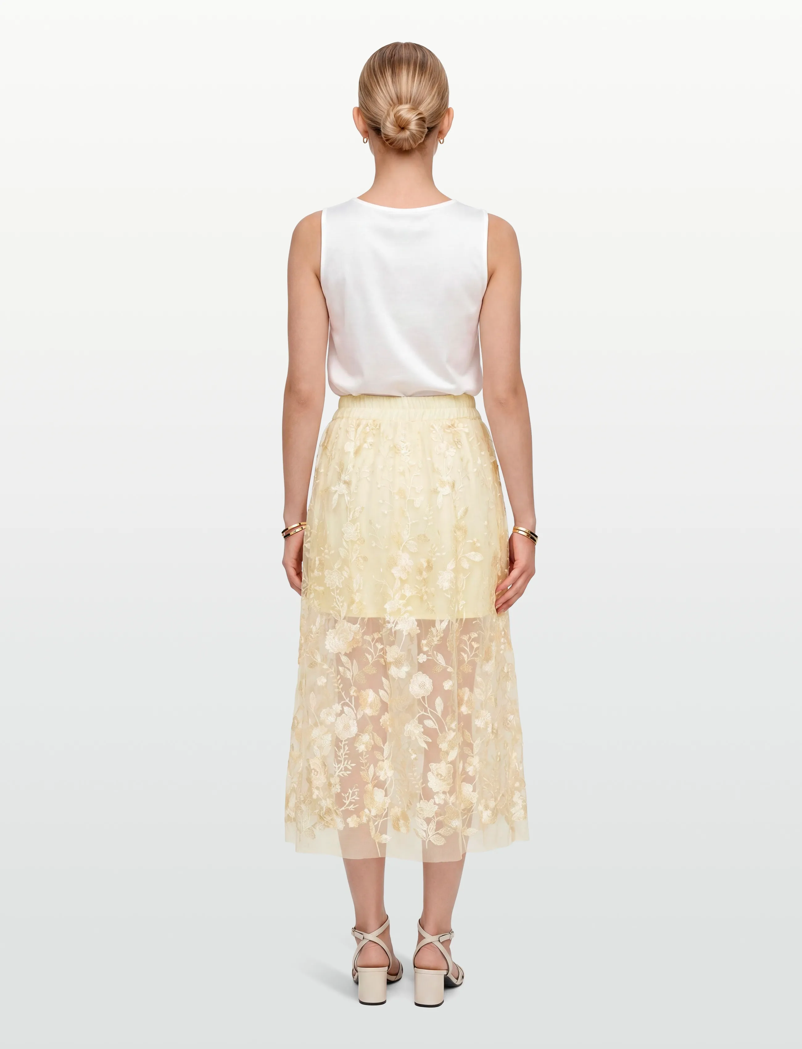 A-View - Fuschia skirt - maksiseelikud - pale yellow - 4